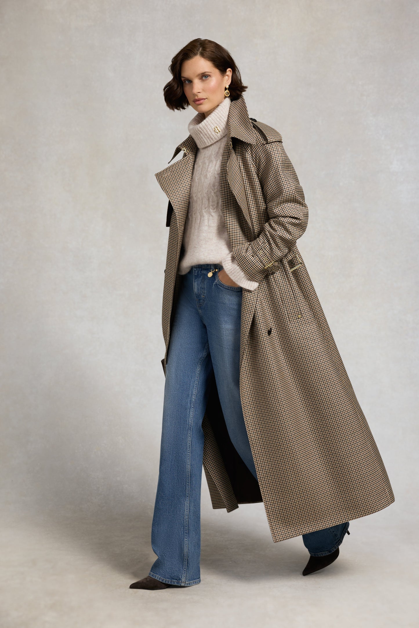 Antonia Cable Roll Neck Knit (Barley)