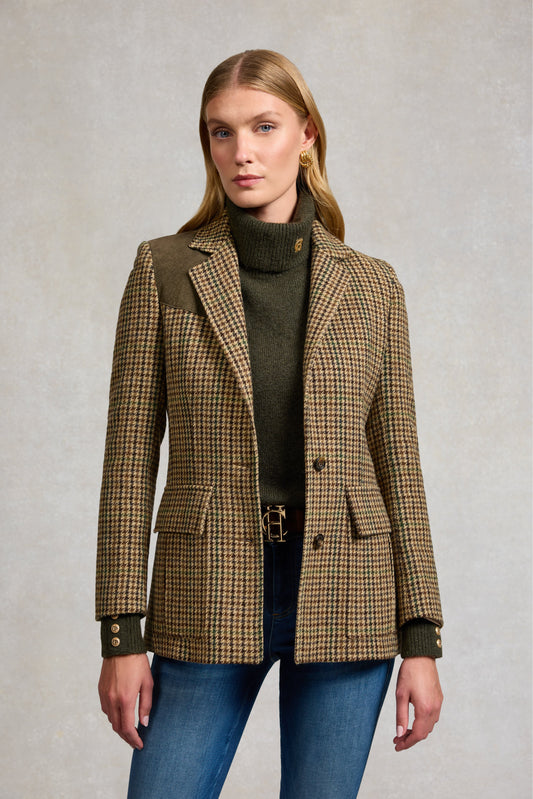 Single Breasted Field Blazer (Hailes Green Tweed)