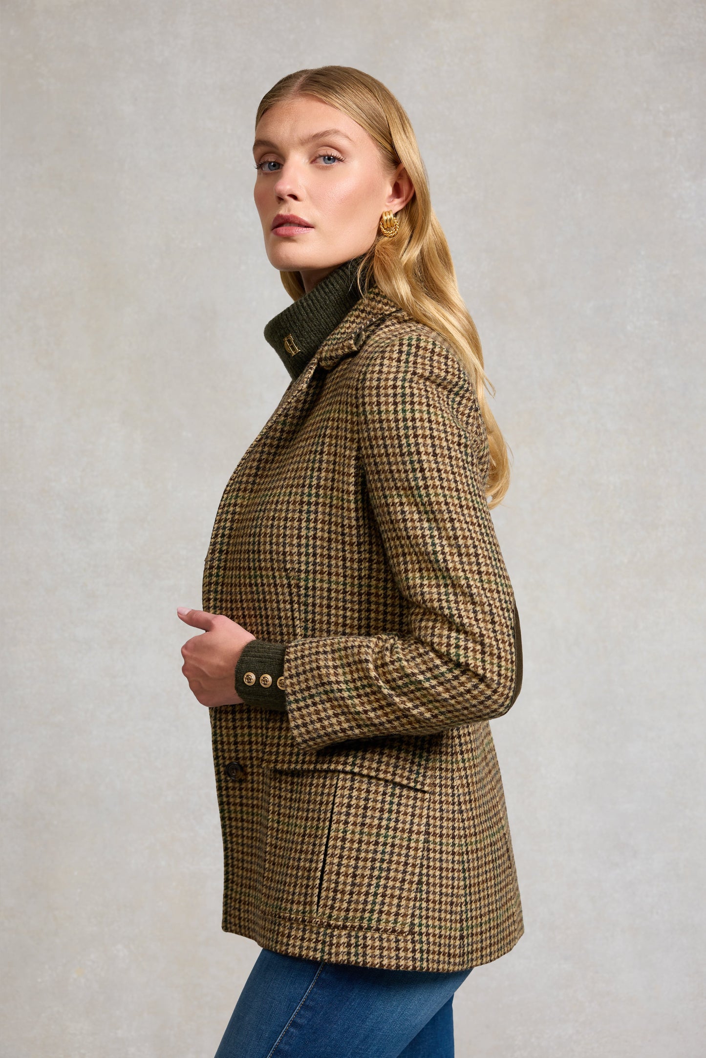 Single Breasted Field Blazer (Hailes Green Tweed)