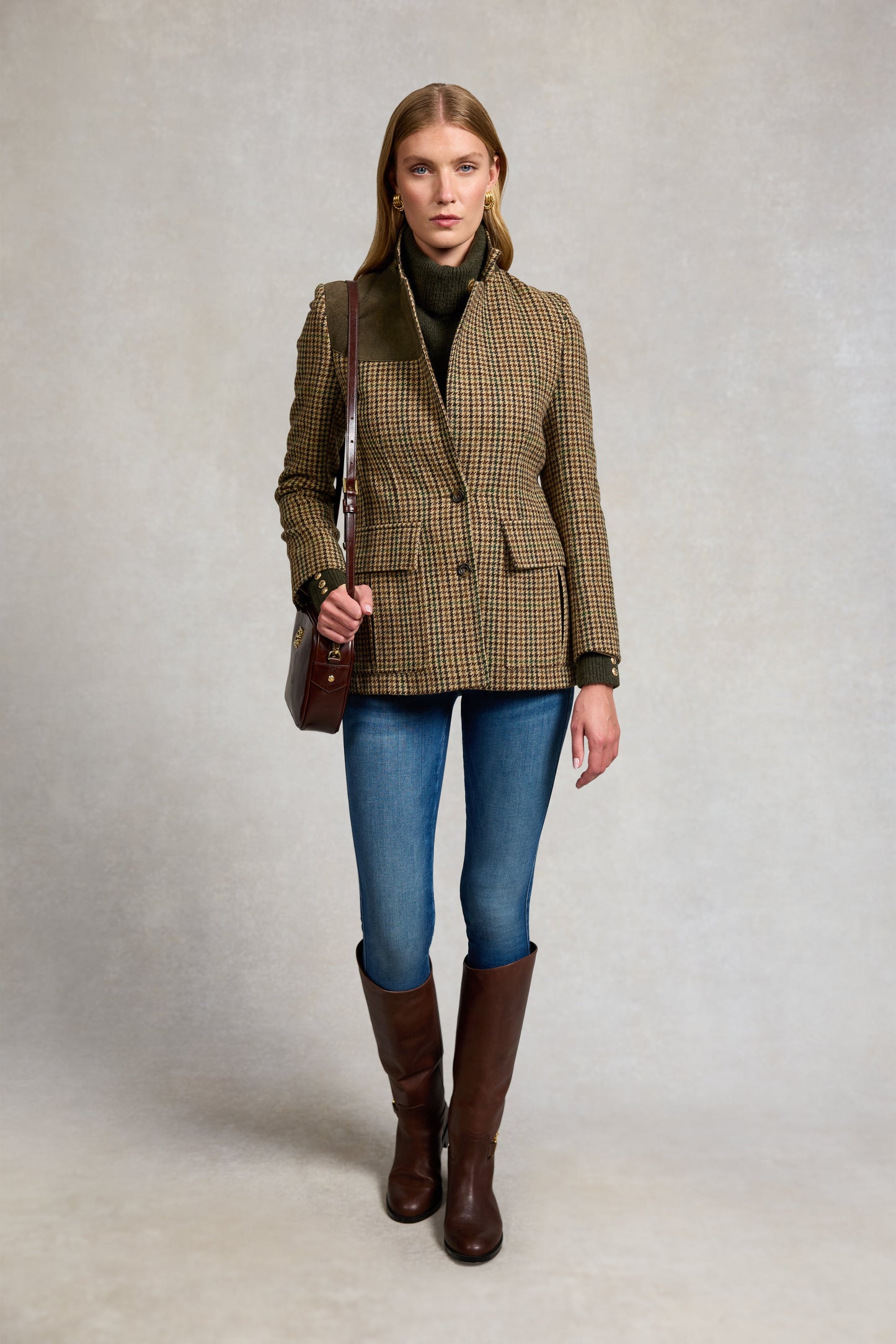 Single Breasted Field Blazer (Hailes Green Tweed)