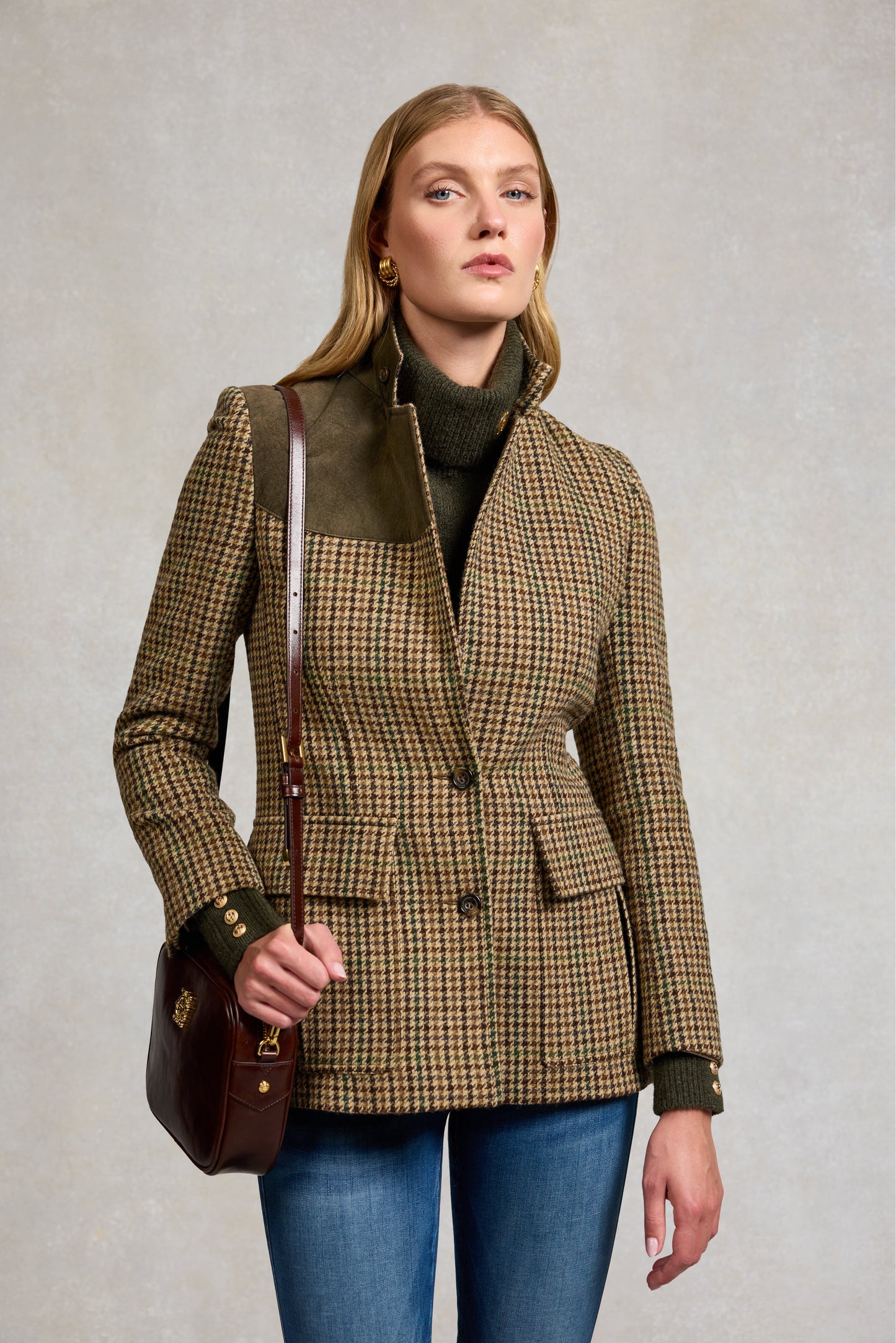 Single Breasted Field Blazer (Hailes Green Tweed)