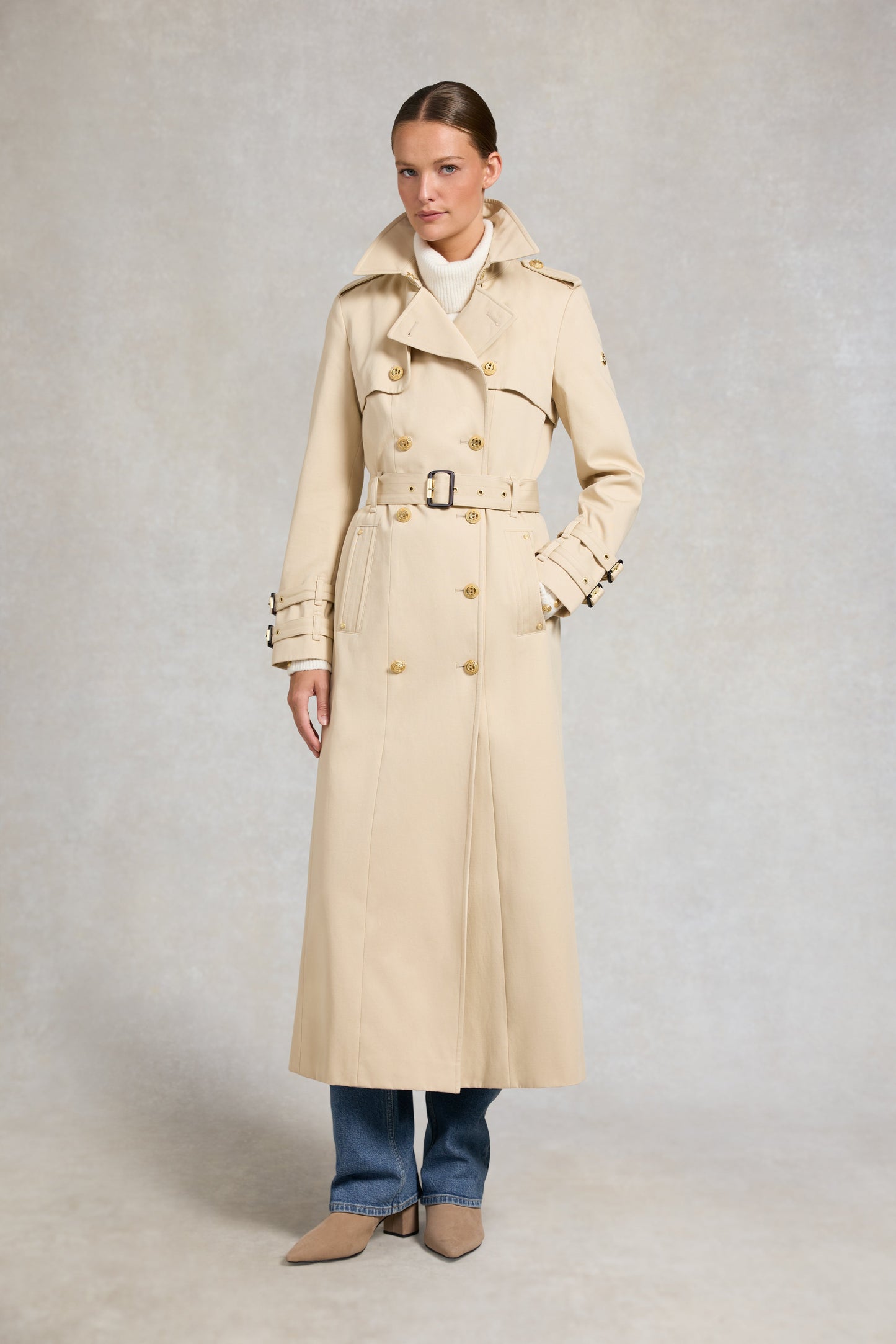 Gatcombe Full Length Trench Coat (Stone)