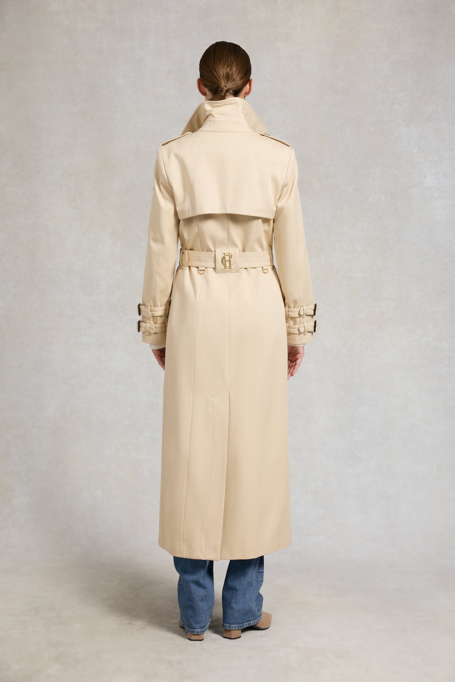 Gatcombe Full Length Trench Coat (Stone)