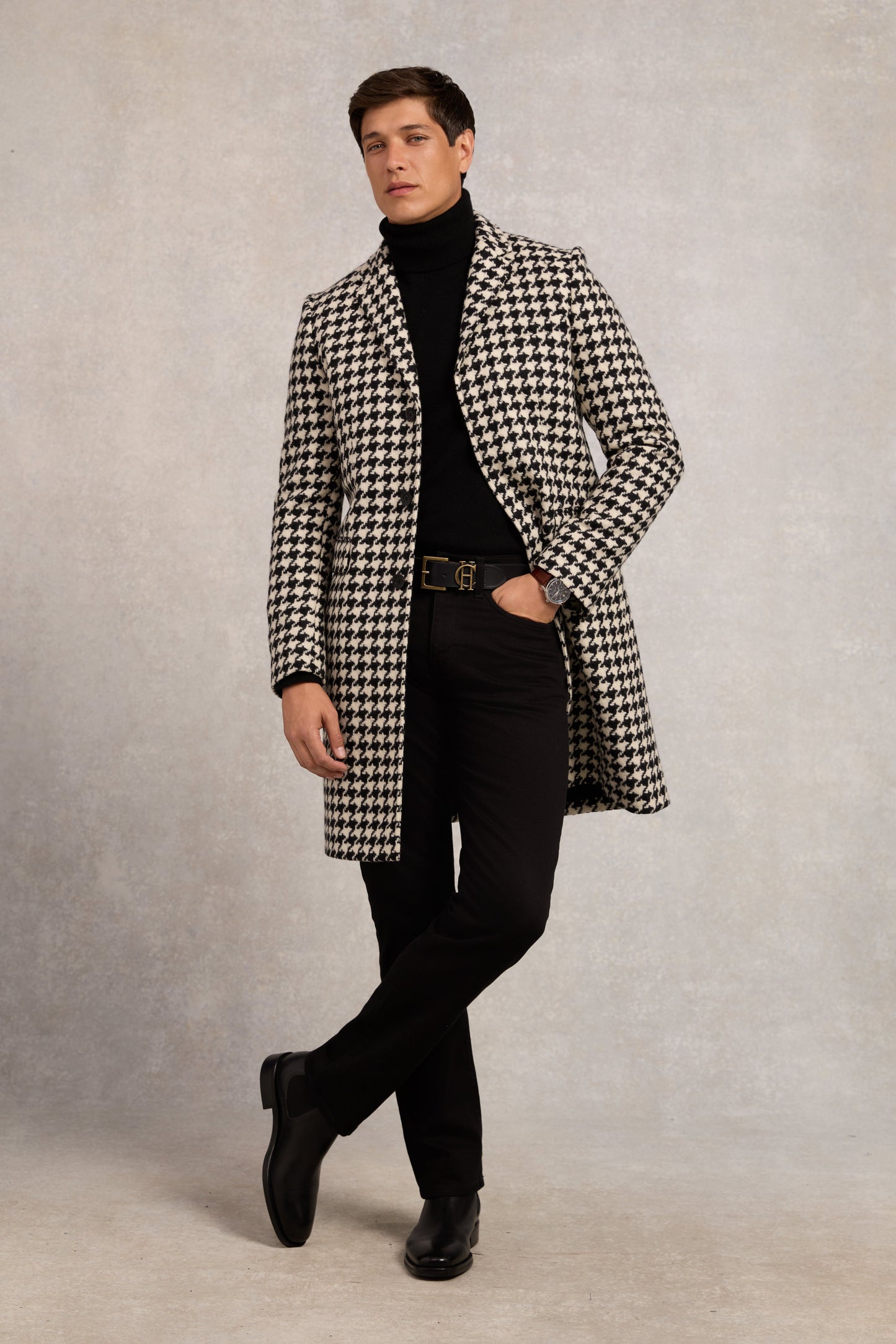 The Cheltenham Coat (Large Scale Houndstooth)