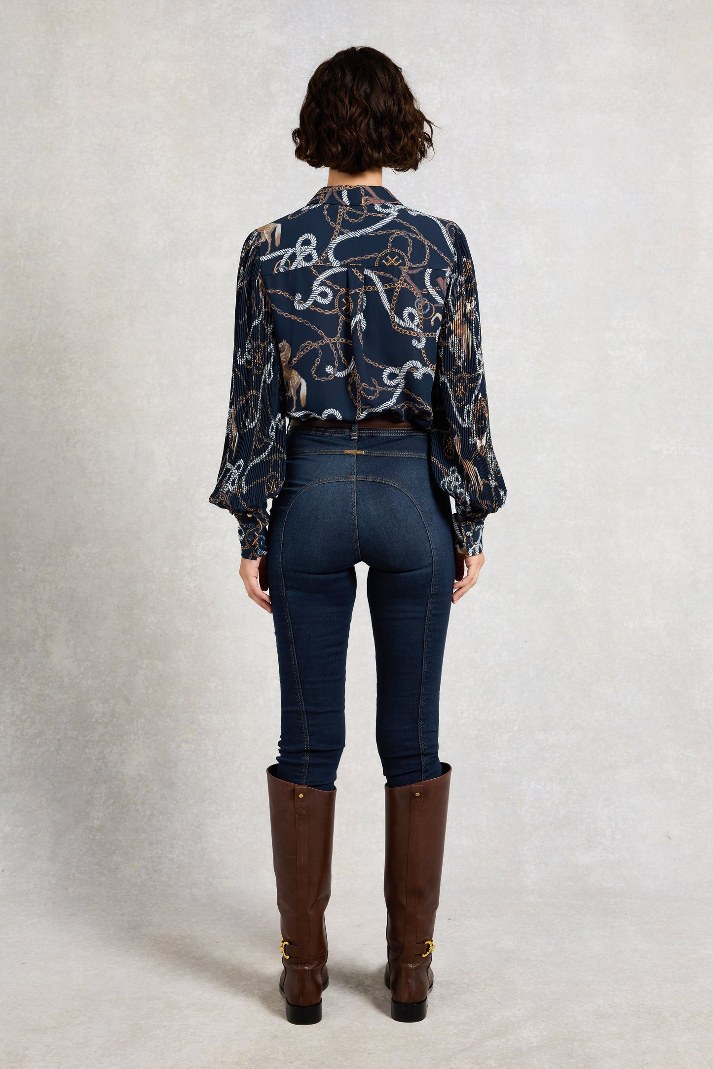 Beau Shirt (Navy Horse Print)