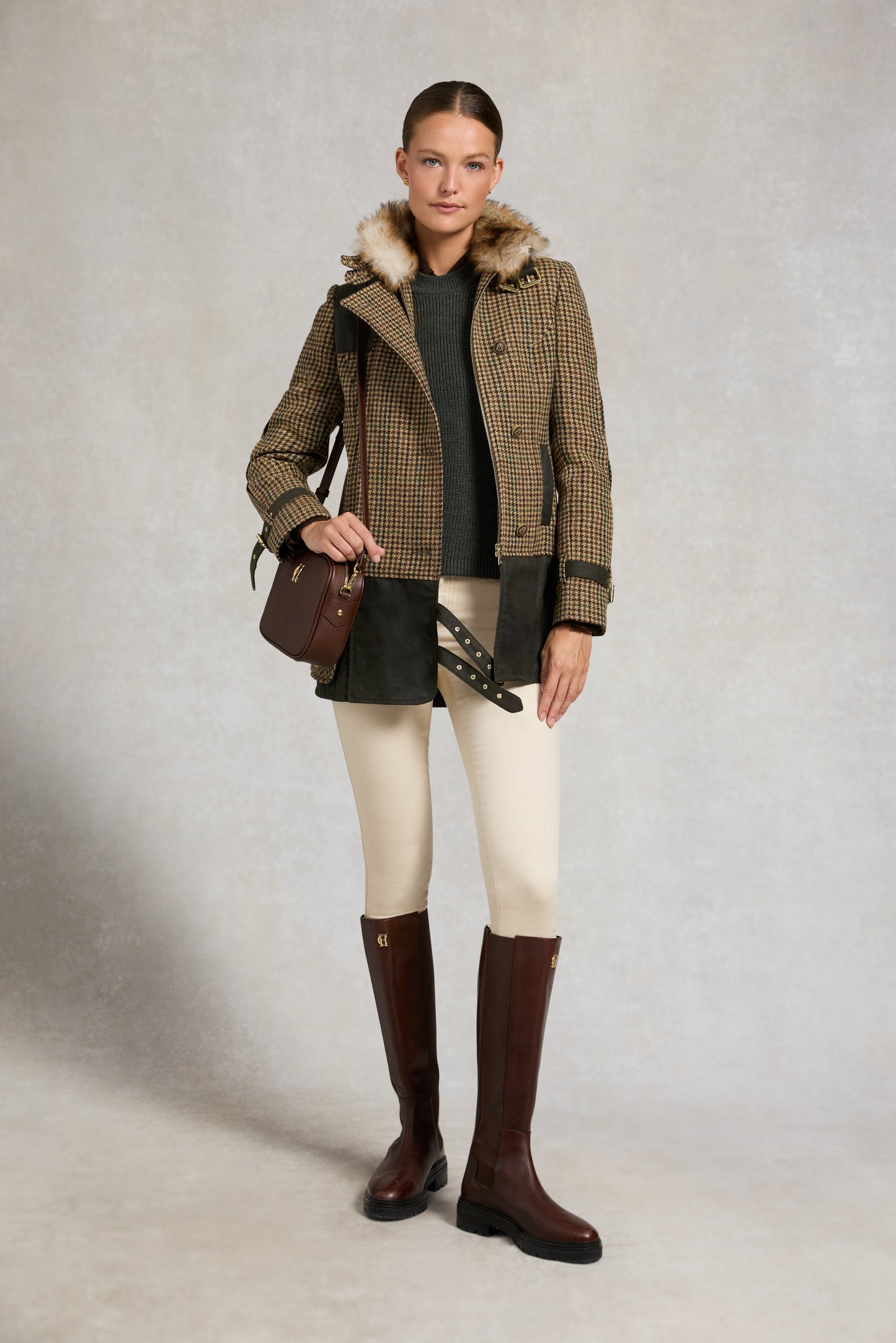 Heritage Crew Neck Knit (Forest Marl)