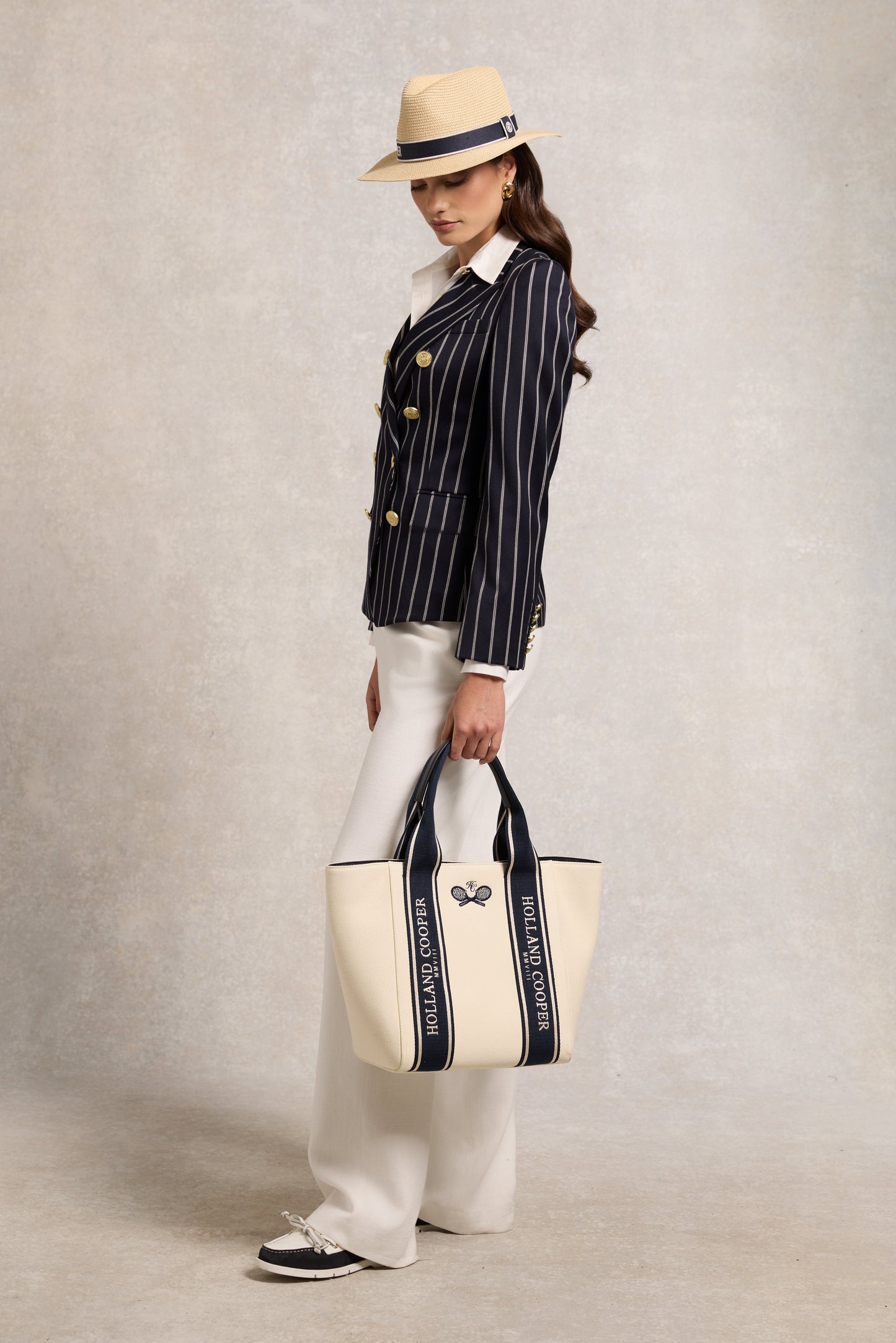 Knightsbridge Blazer (Ink Navy Wide Stripe)