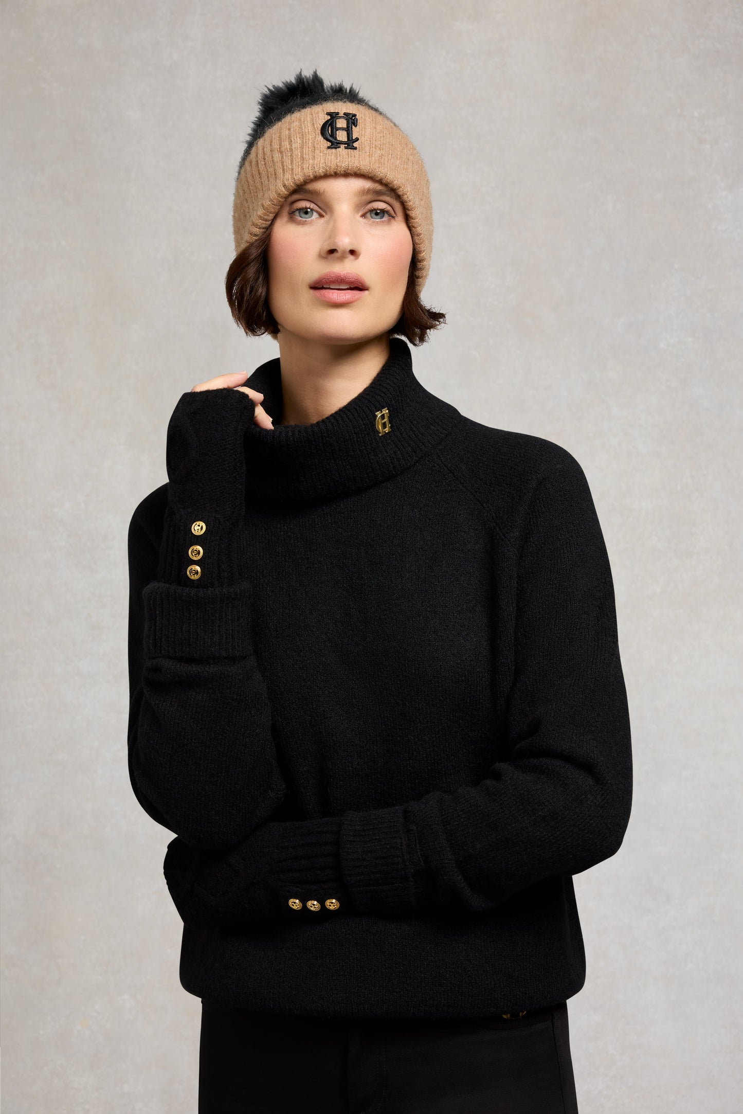 Sloane Fingerless Gloves (Black)