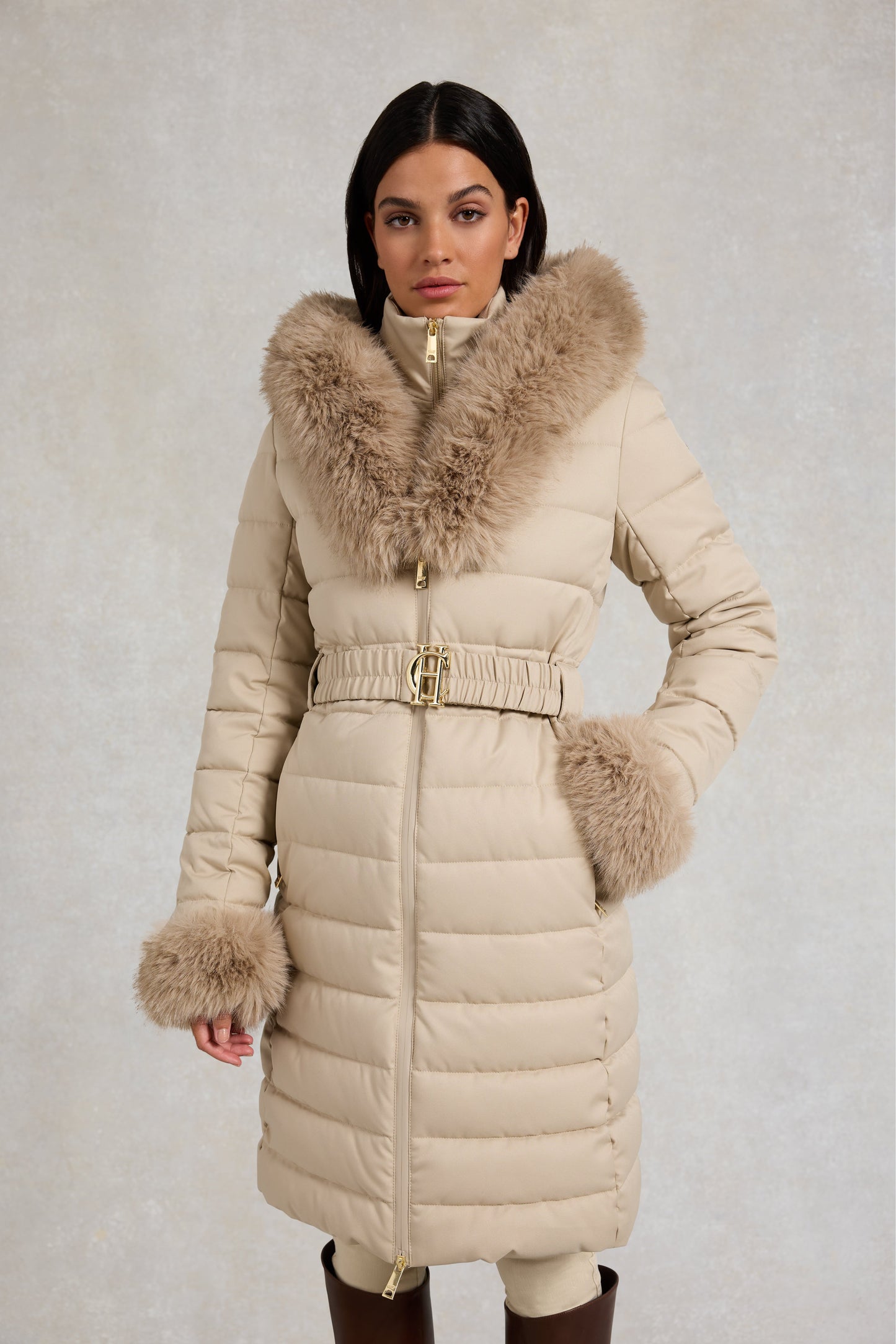Vostock Belted Coat (Stone)