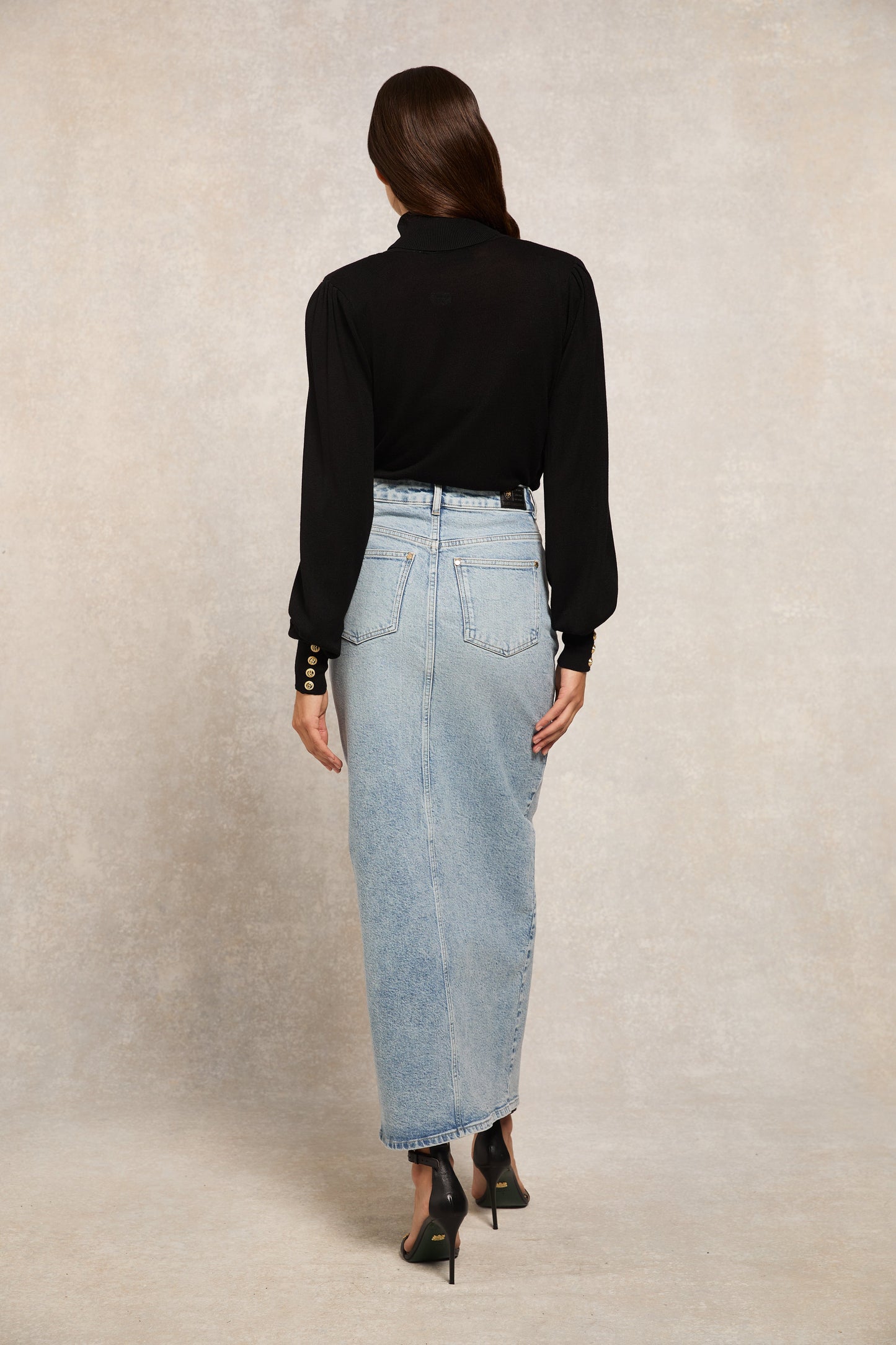 Denim Maxi Skirt (Vintage Indigo)