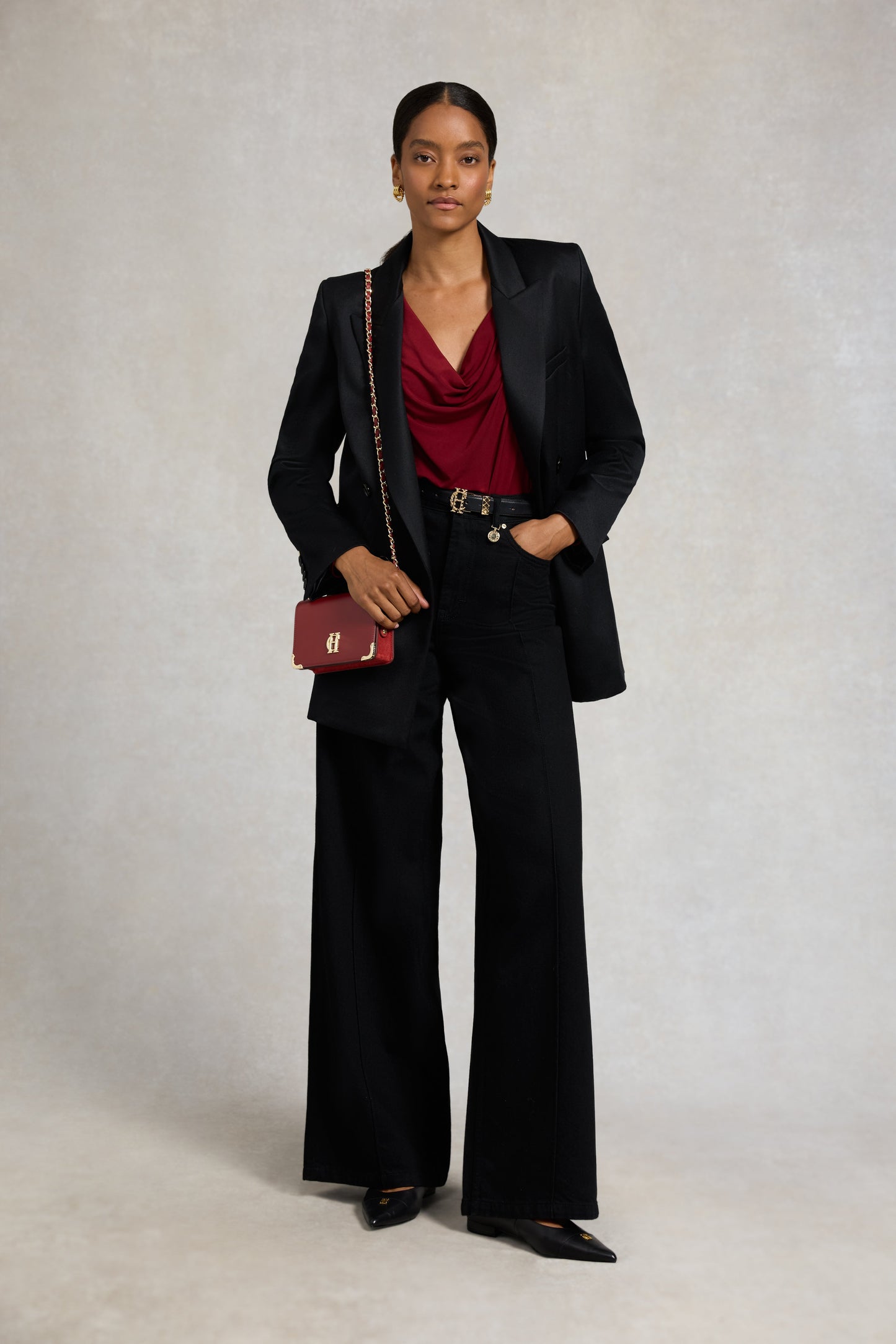 Kensington Crossbody Bag (Deep Red Leather)