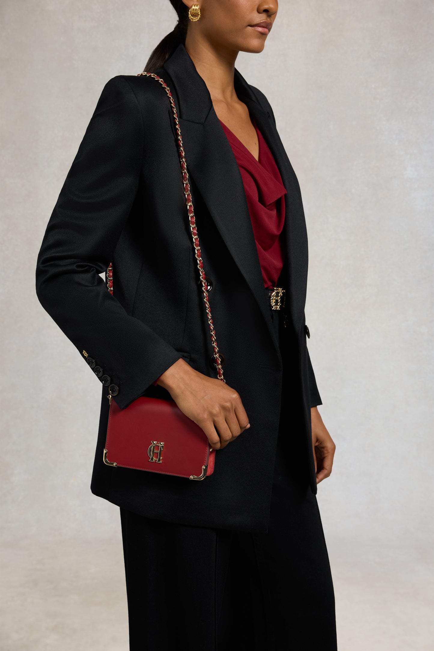 Kensington Crossbody Bag (Deep Red Leather)