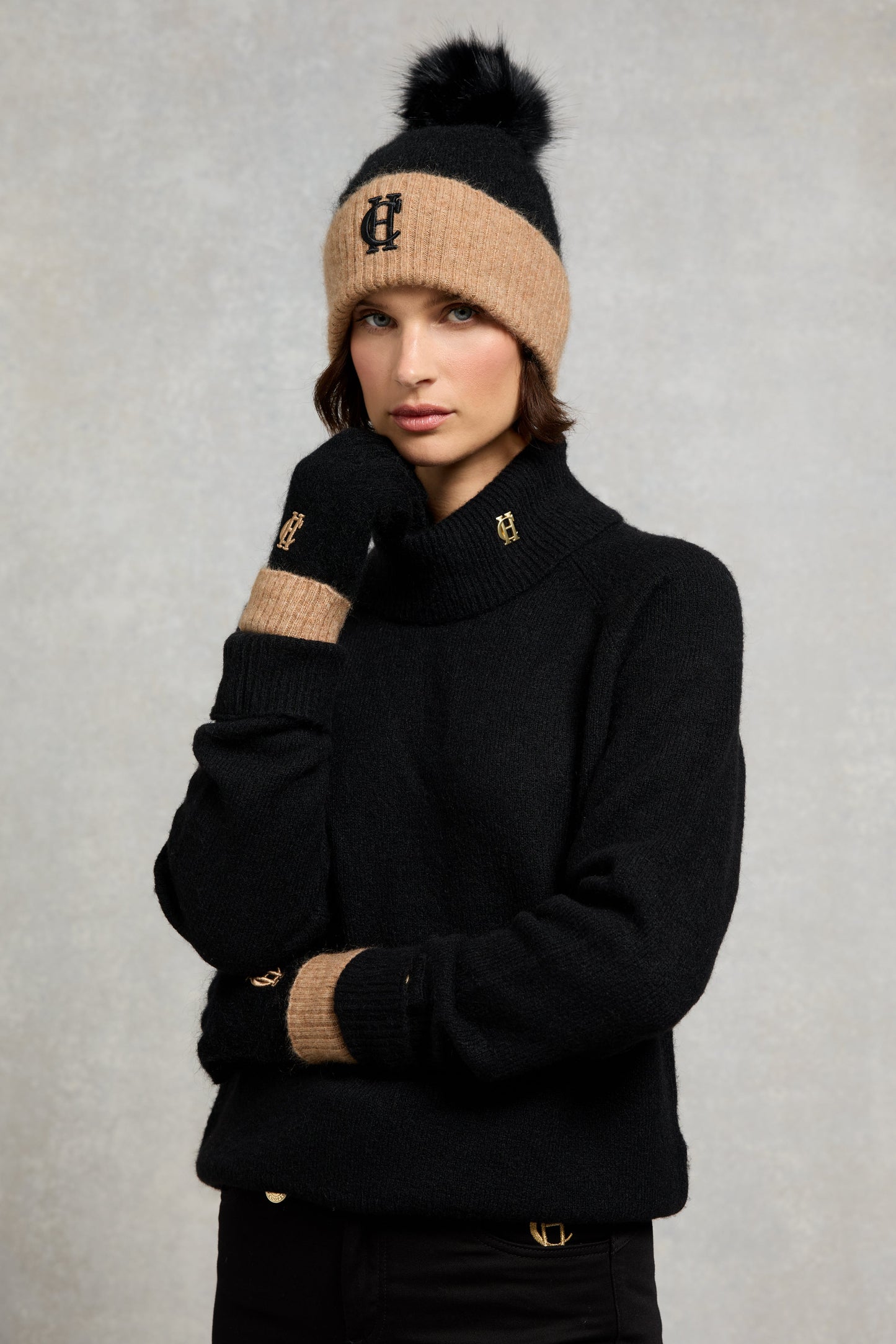 Chelsea Knitted Gloves (Black)