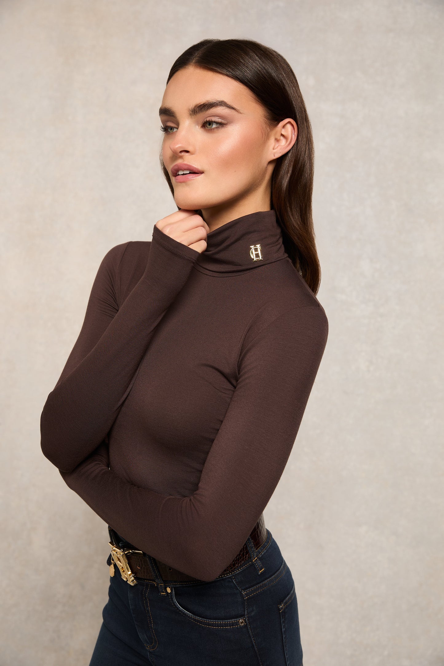 Paige Roll Neck (Chocolate)