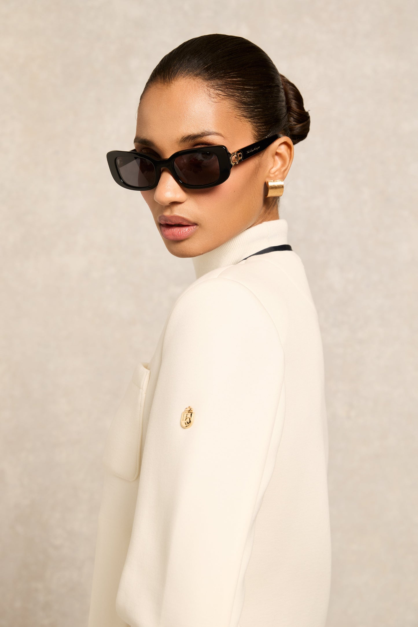 Paris Narrow Sunglasses (Black)