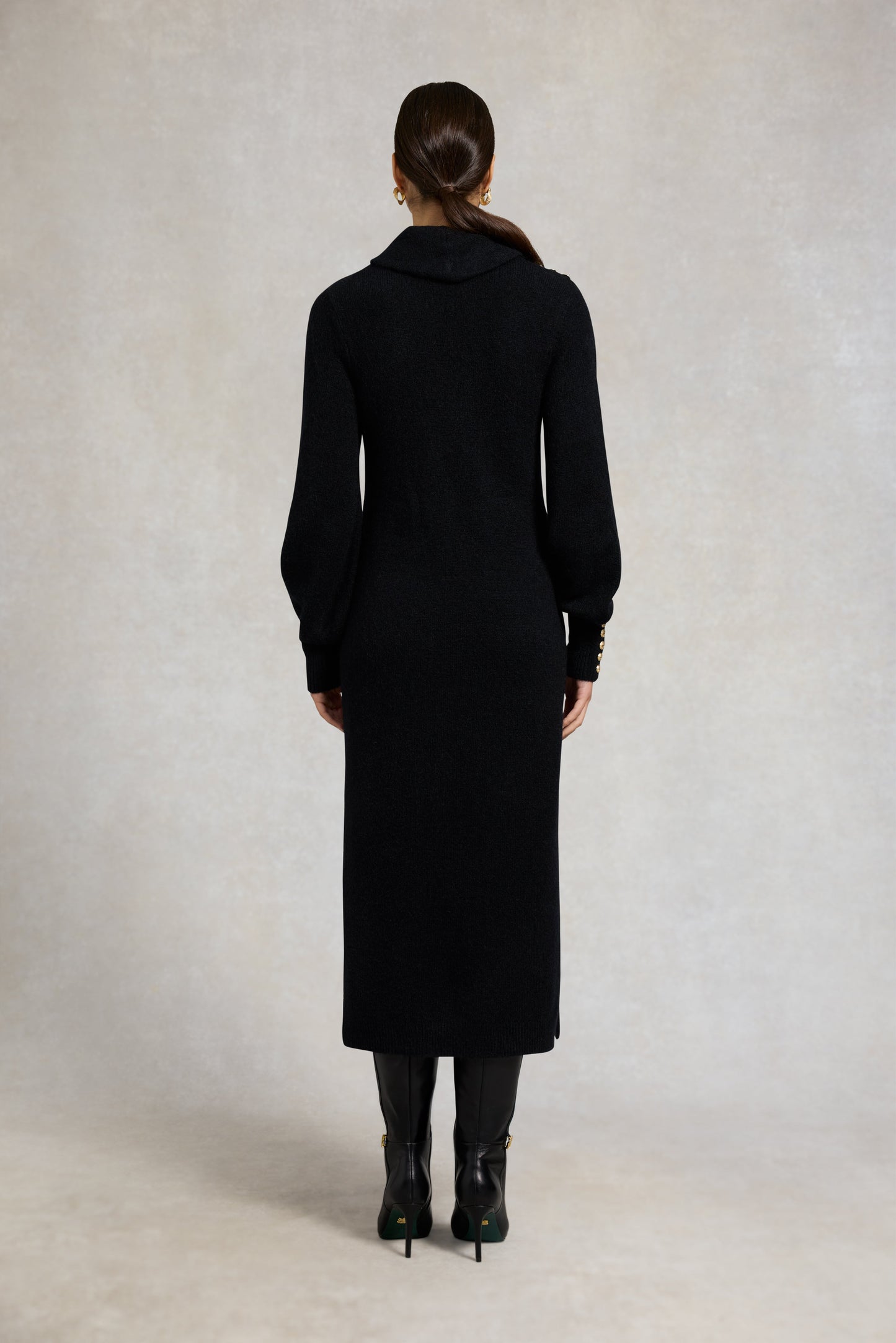 Berkeley Roll Neck Dress (Black)