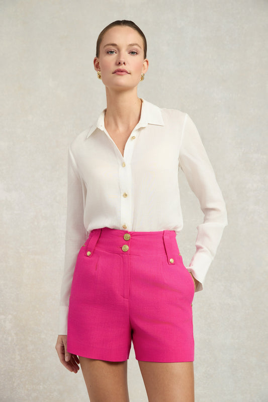 Tailored Short (Hot Pink Linen)