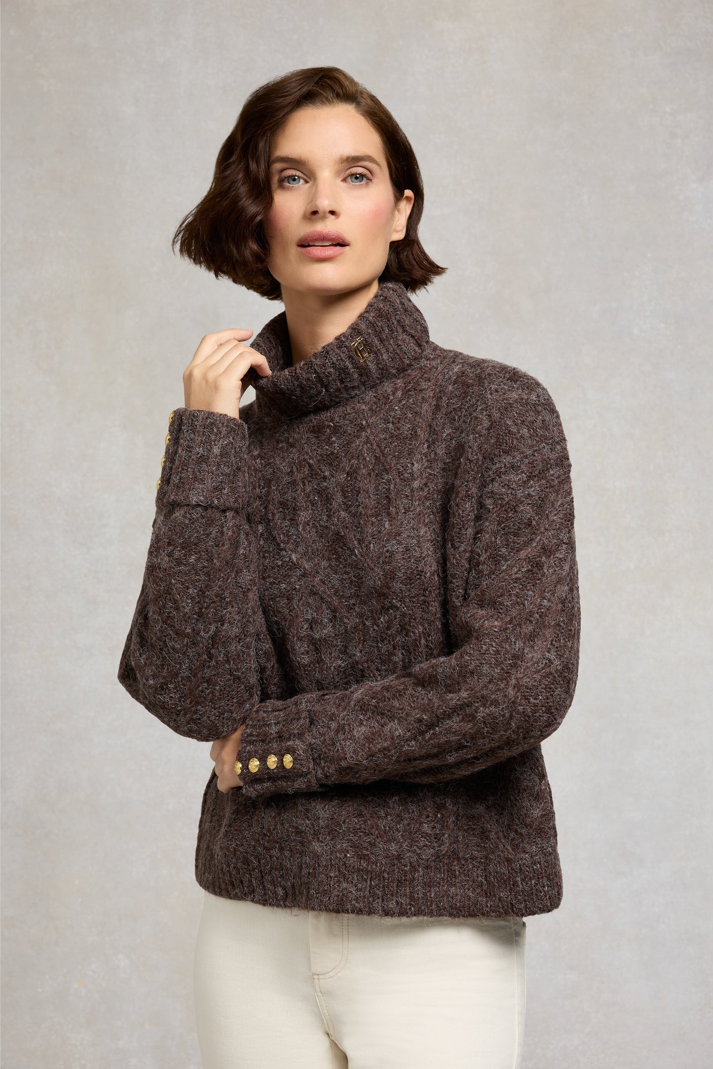 Noveli Roll Neck Knit (Chocolate)