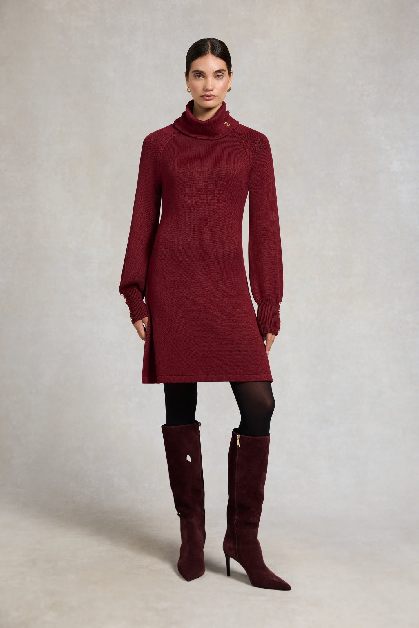 Chamonix Fit & Flare Dress (Wine)