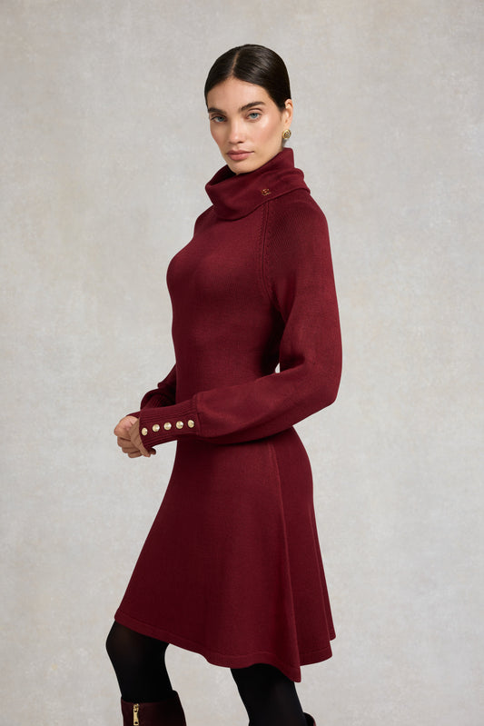 Chamonix Fit & Flare Dress (Wine)