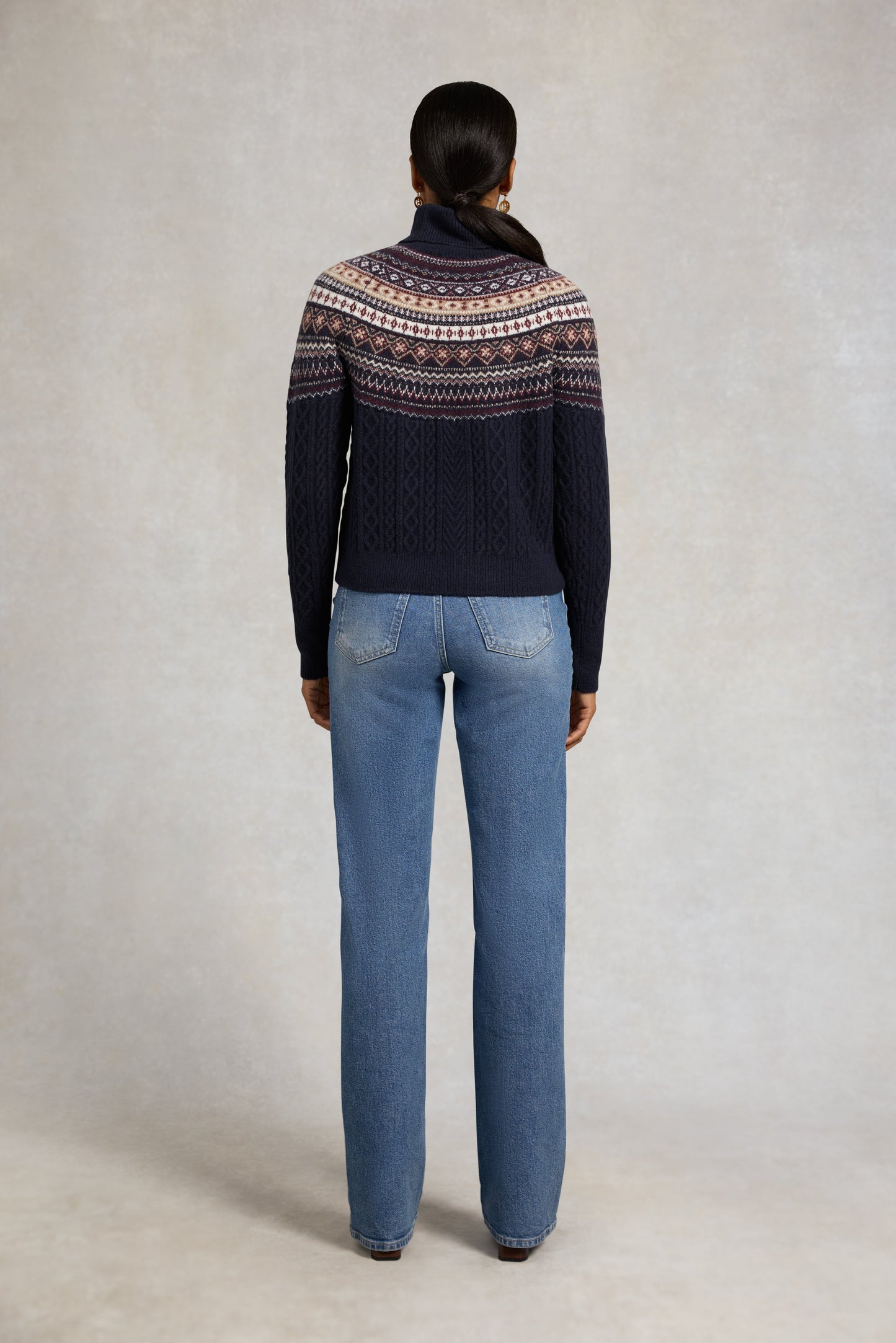 Rebecca Roll Neck Knit (Ink Navy)
