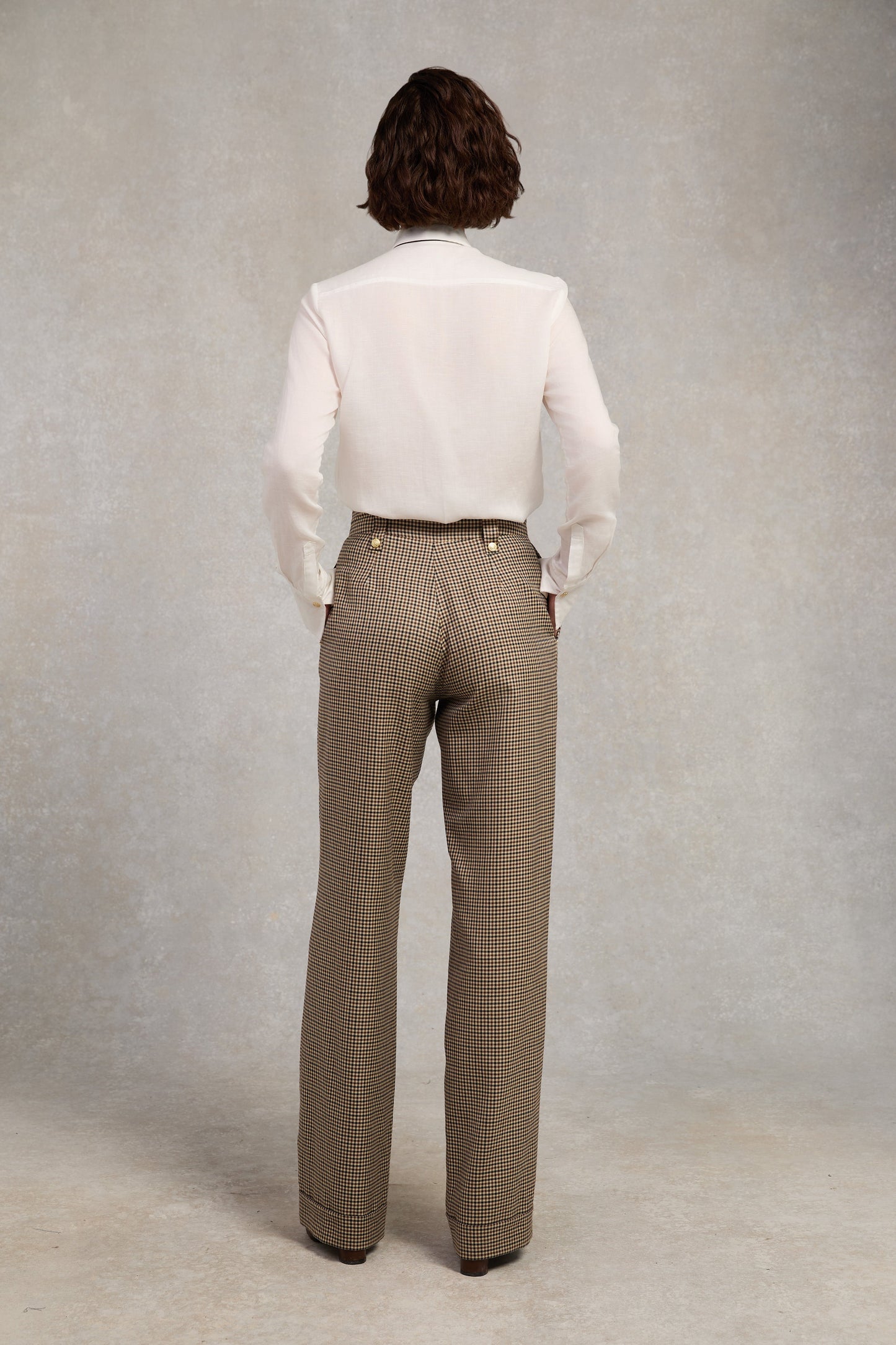 High Waisted Wide Leg Trouser (Westminster Tweed)