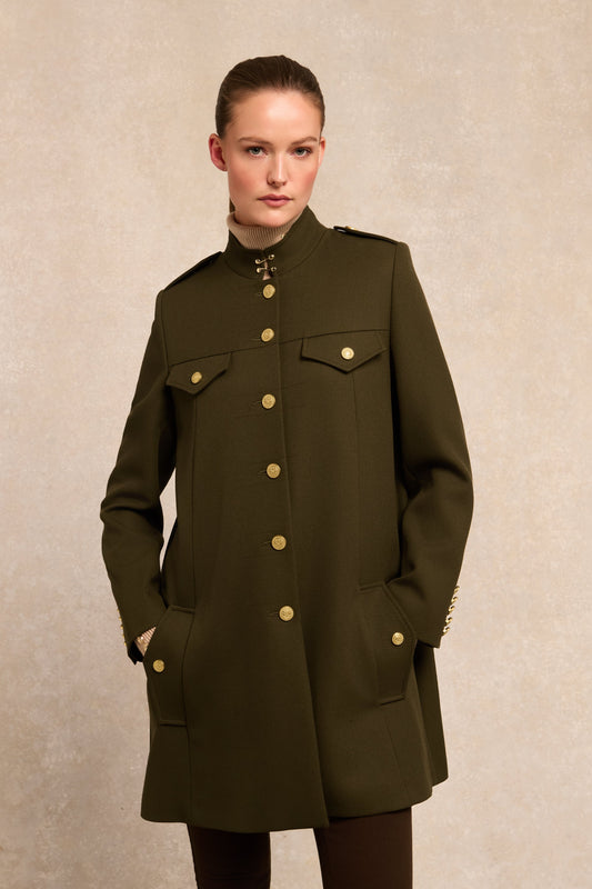 Highbury Cape Coat (Khaki Barathea)