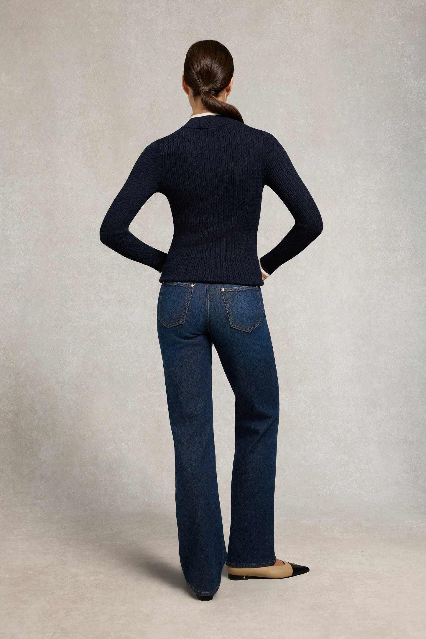 Zoe Quarter Zip Knit (Ink Navy)