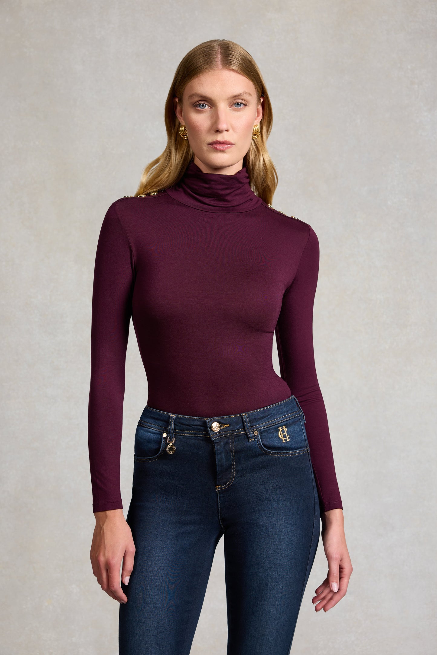 Essential Roll Neck (Burgundy)