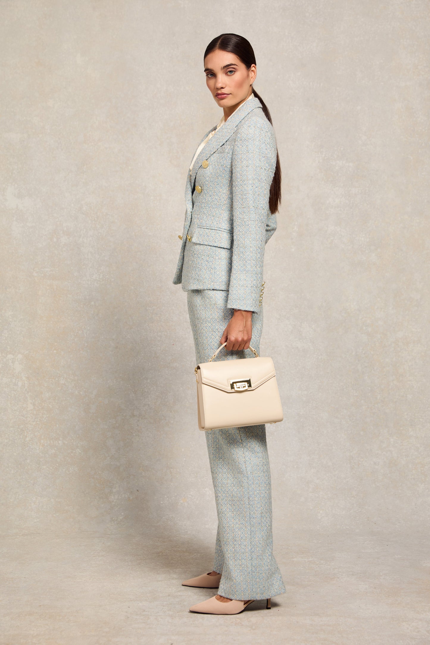 Knightsbridge Blazer (Sky Blue Boucle)