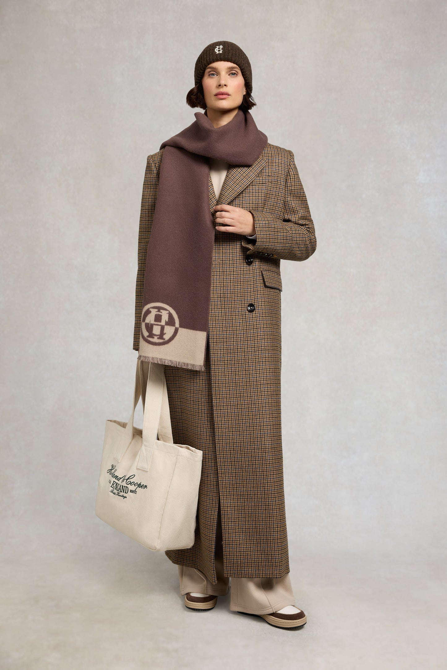 Jacquard Scarf (Chocolate Taupe)