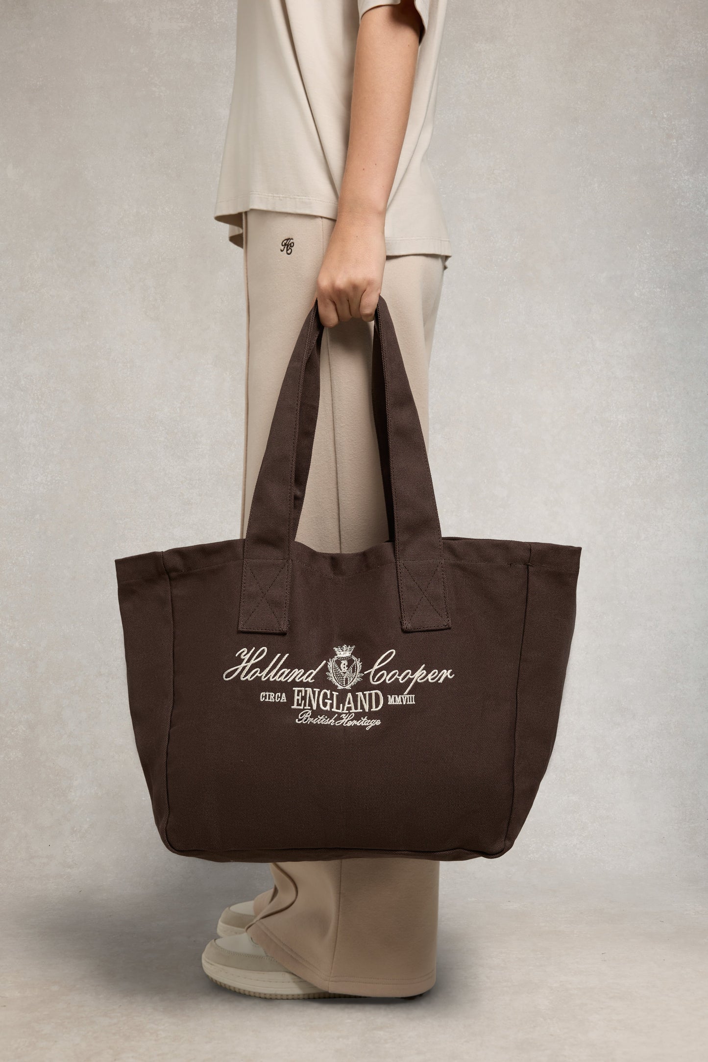 Essential Tote Bag (Chocolate Ecru)