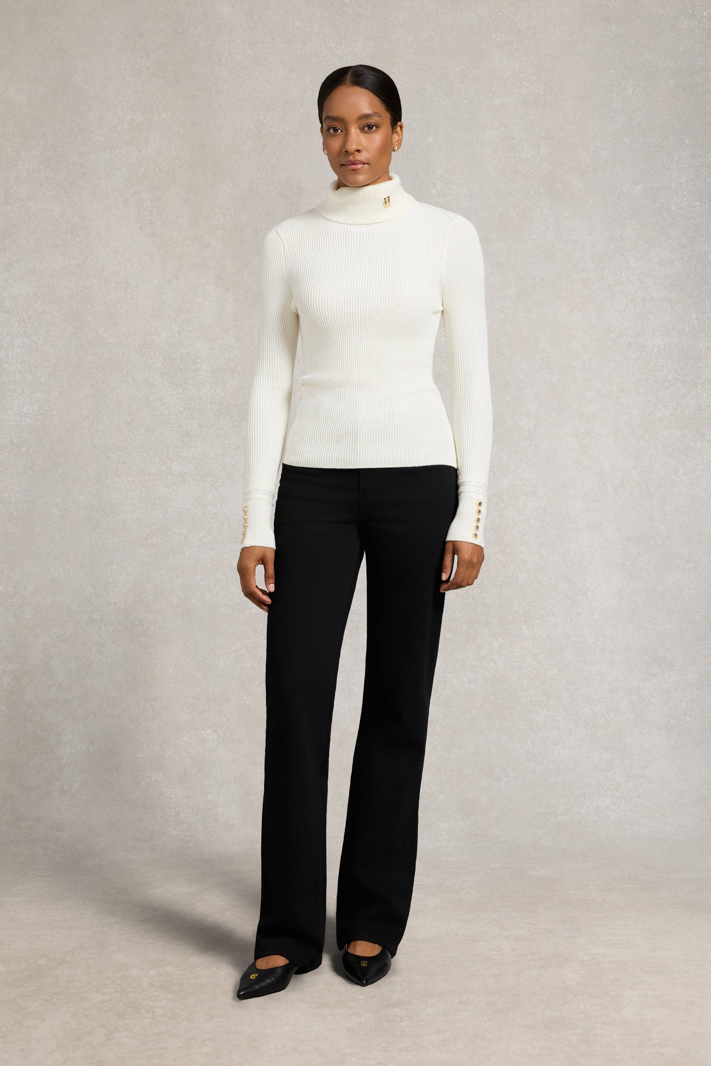 Painswick Roll Neck Knit (Natural)