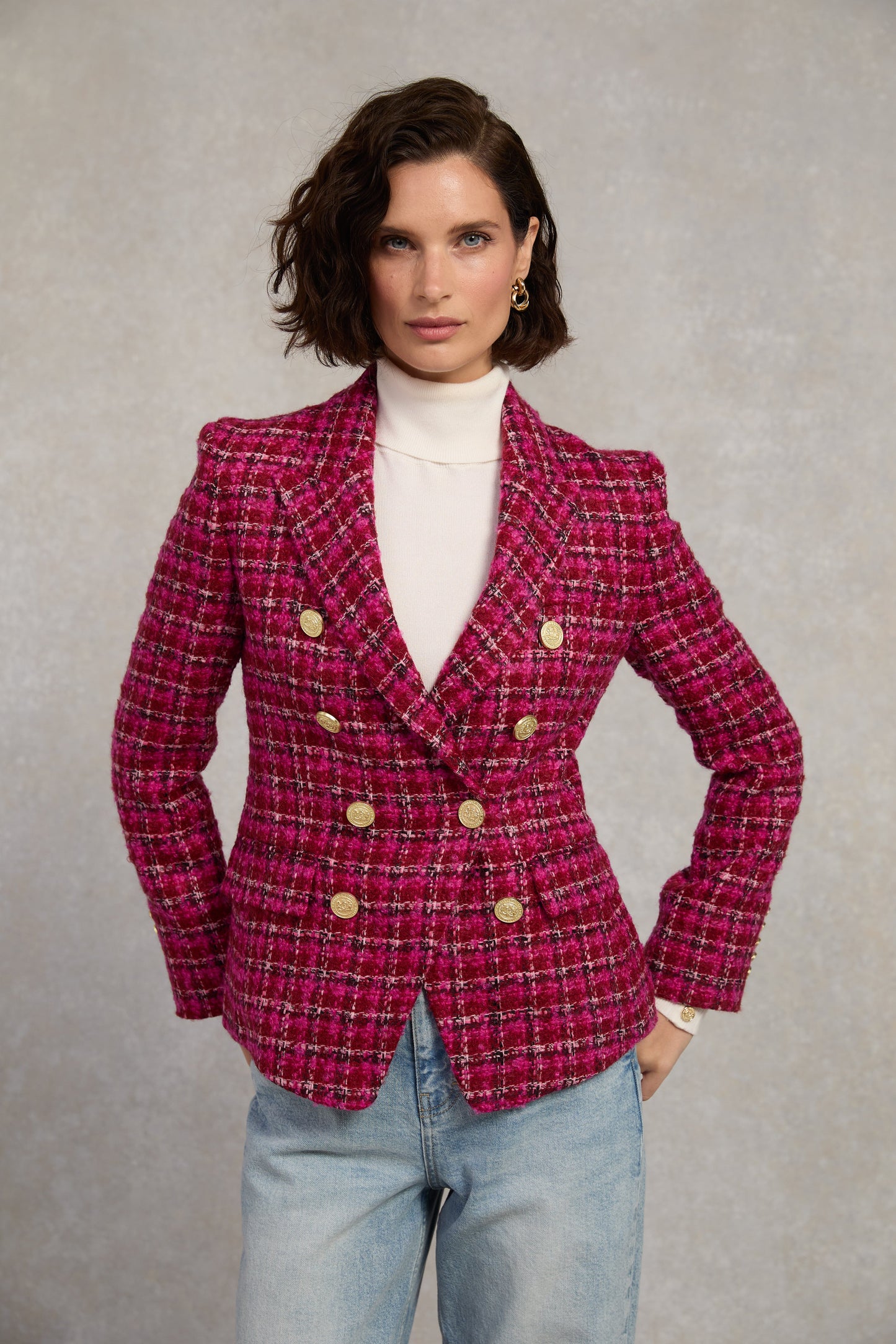 Knightsbridge Blazer (Cerise Boucle)