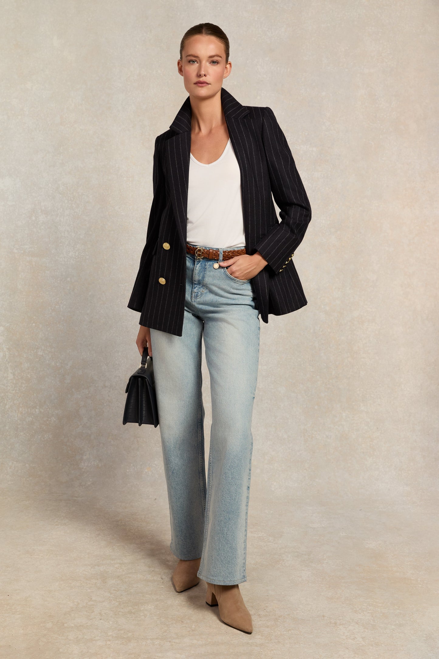 Relax Fit V-Neck Tee (White)