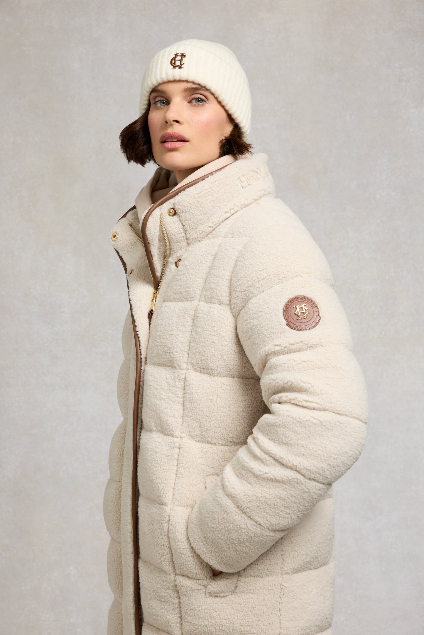 Classic Embroidered Beanie (Cream)