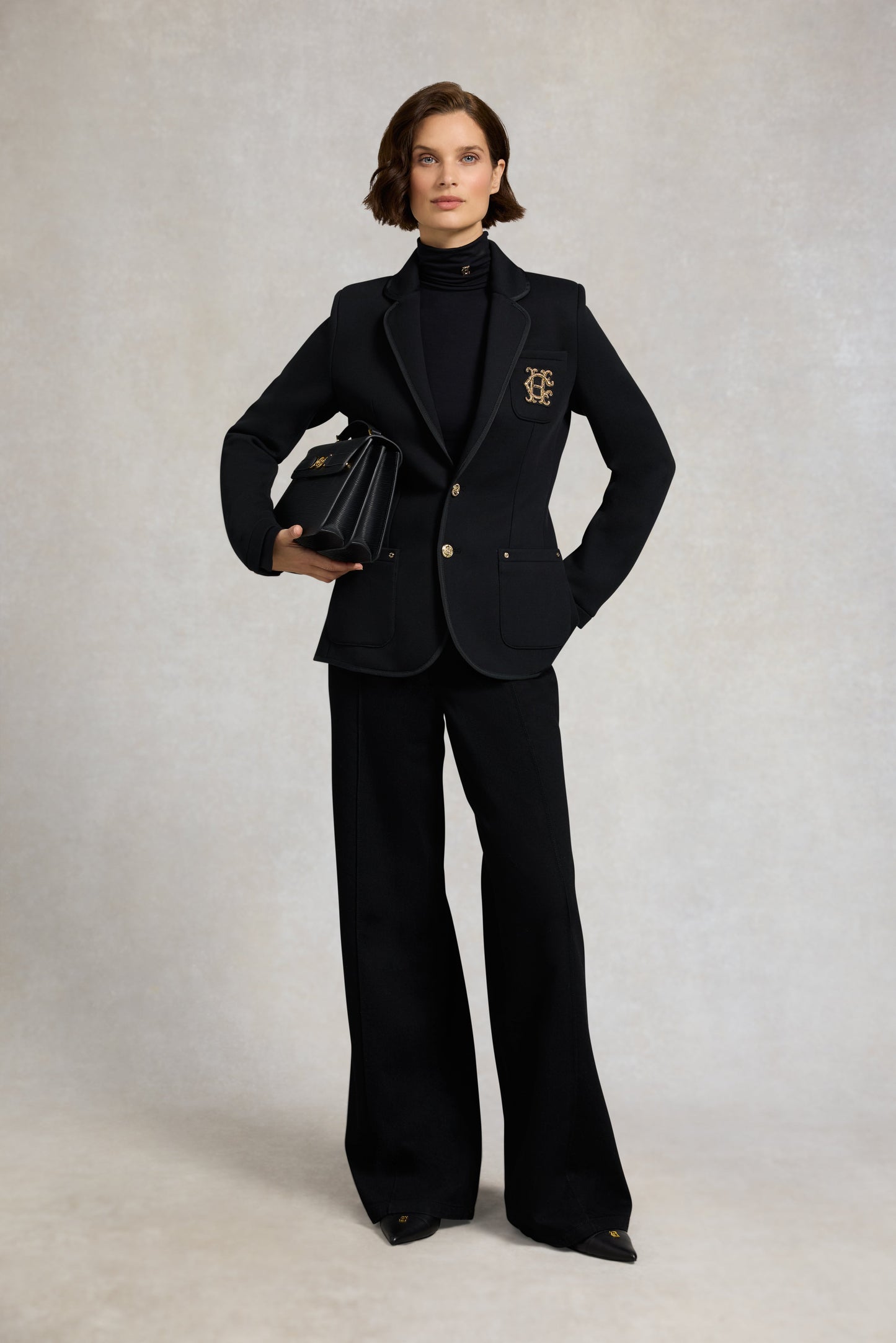 Henley Blazer (Black Black)