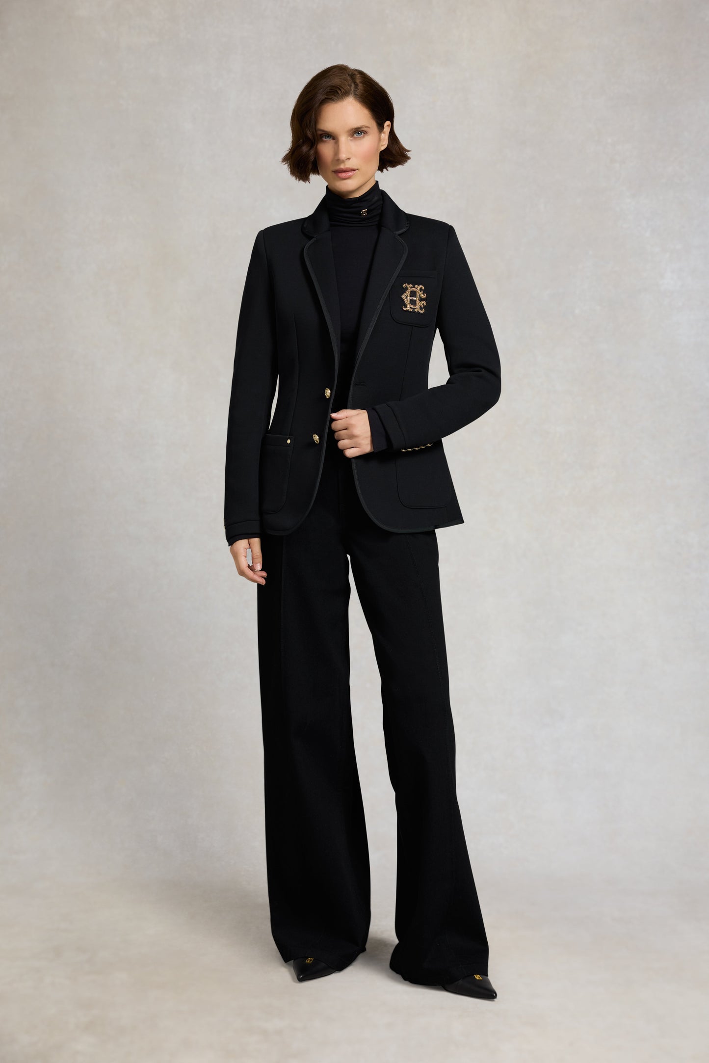 Henley Blazer (Black Black)