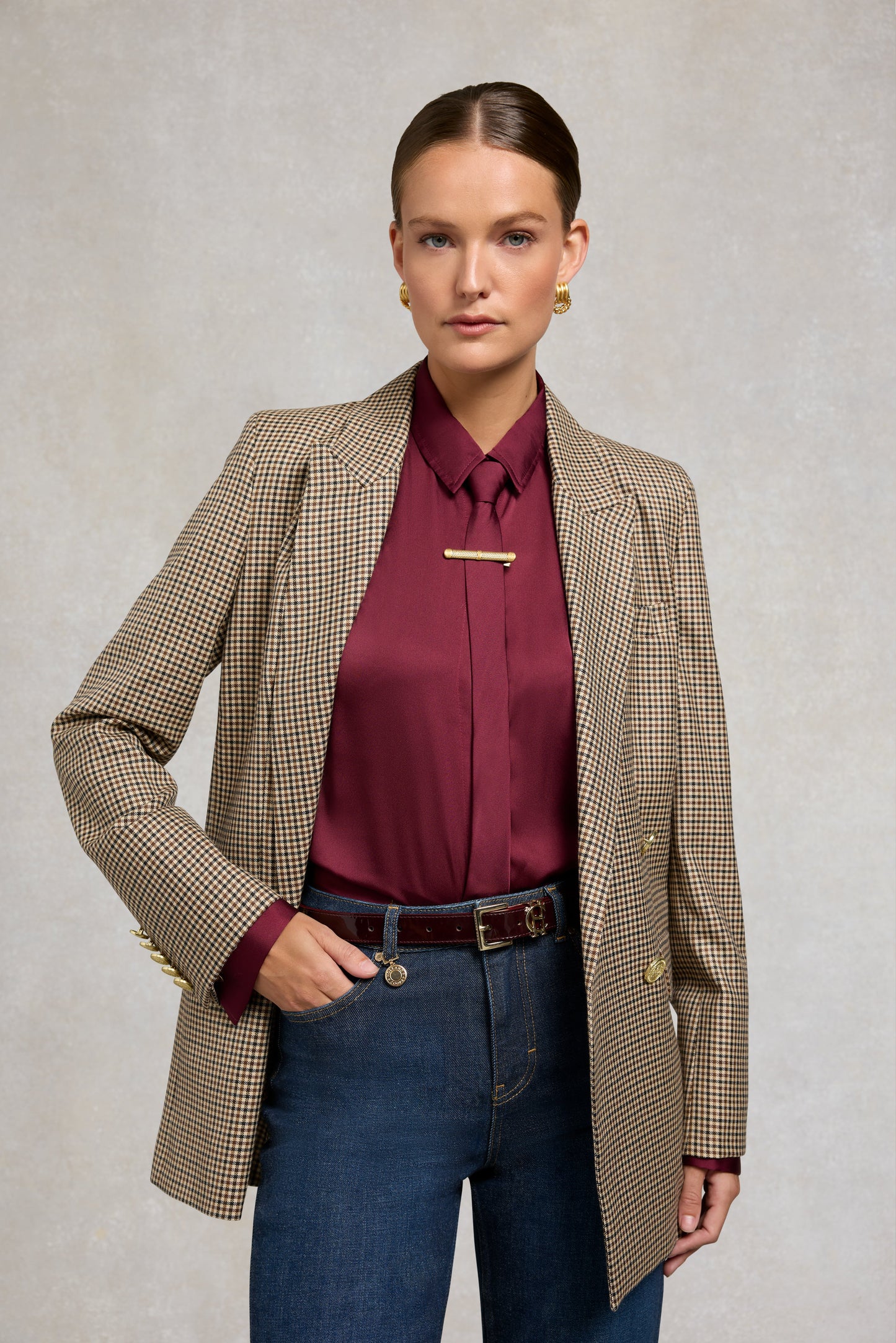 HC Slim Logo Belt (Oxblood Patent)