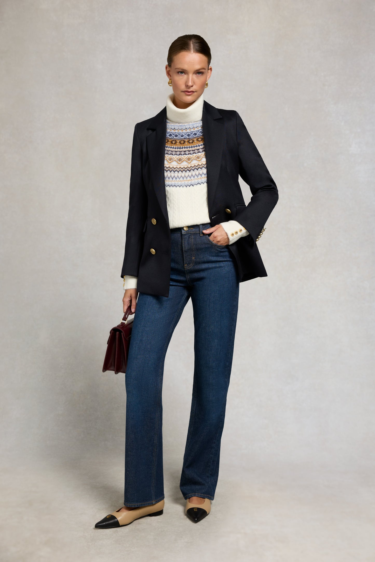 Rebecca Roll Neck Knit (Natural)