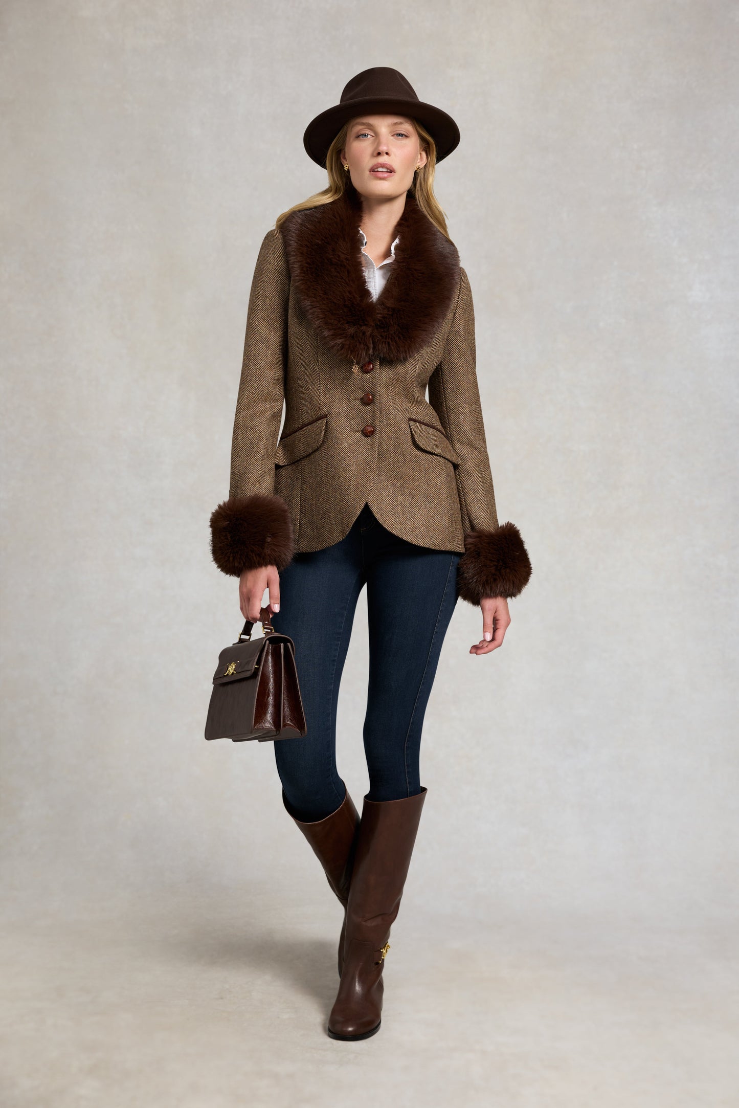 Faux Fur Headband (Chocolate)