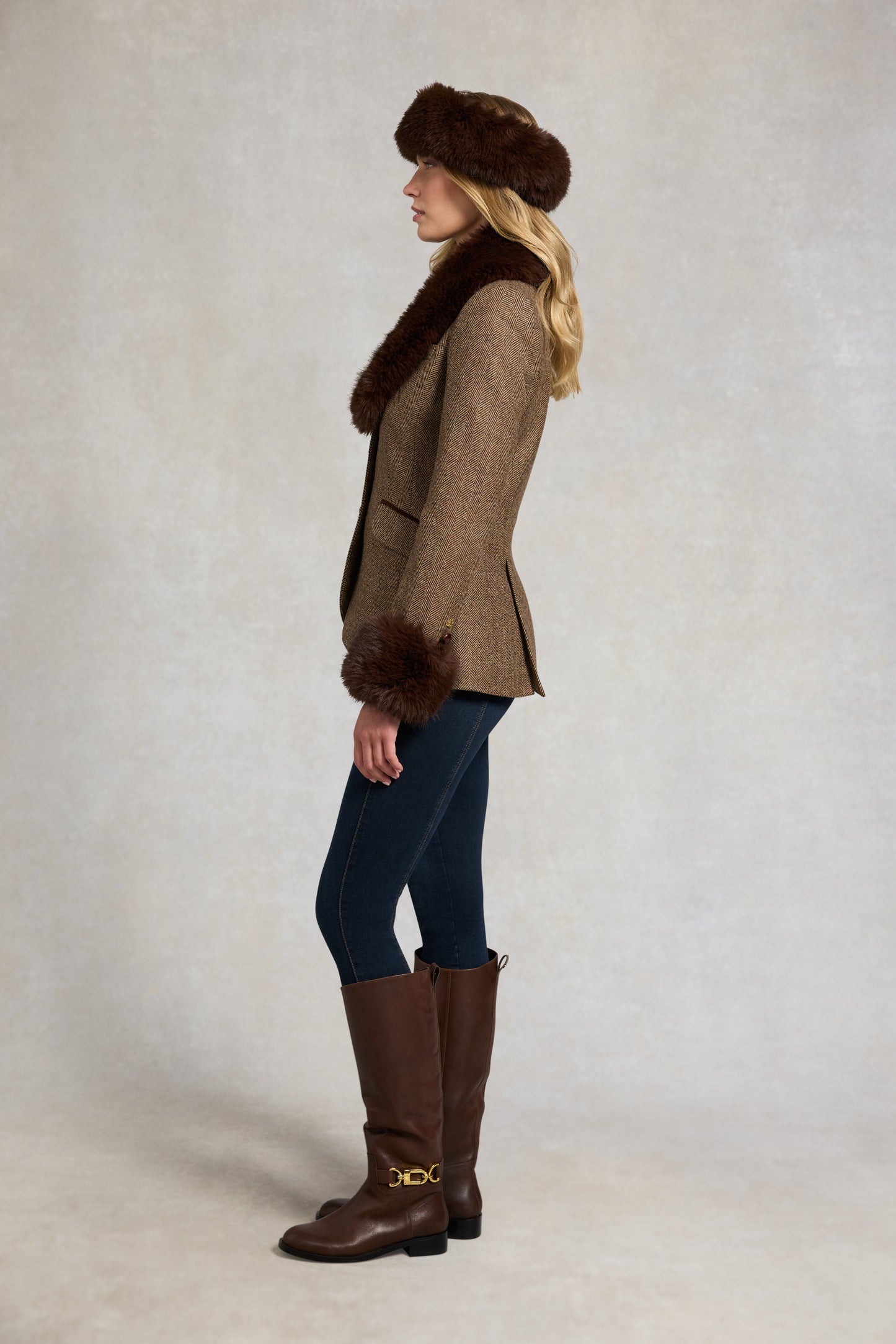 Faux Fur Headband (Chocolate)