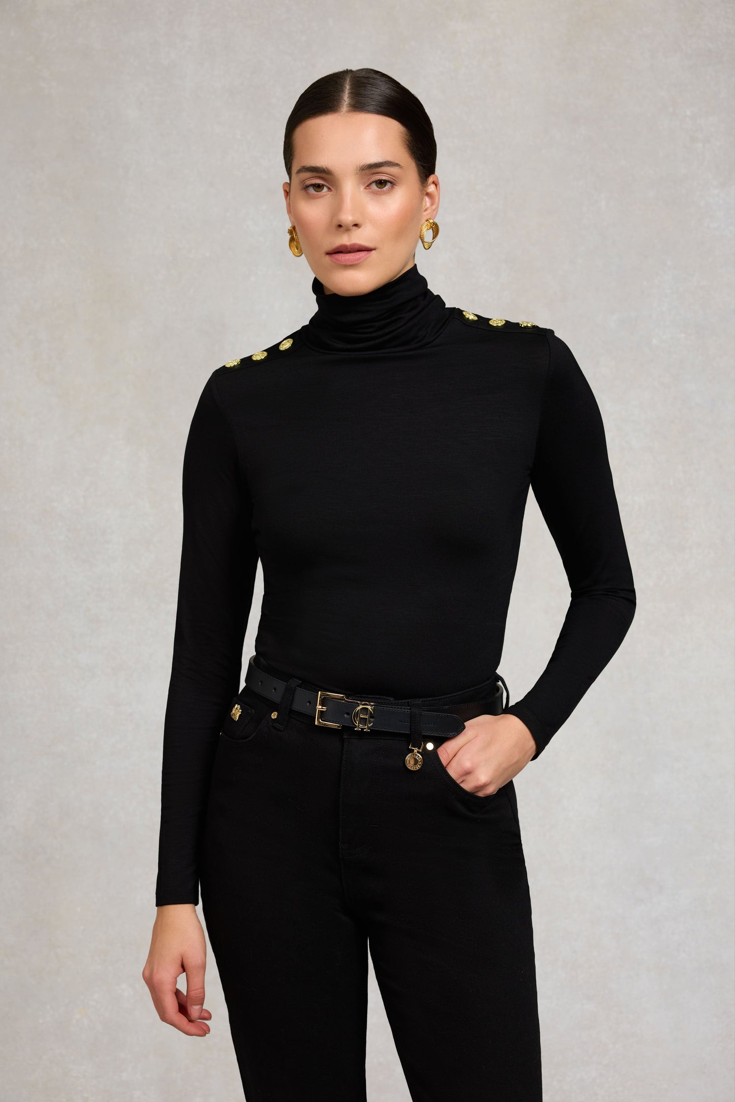 Essential Roll Neck (Black)