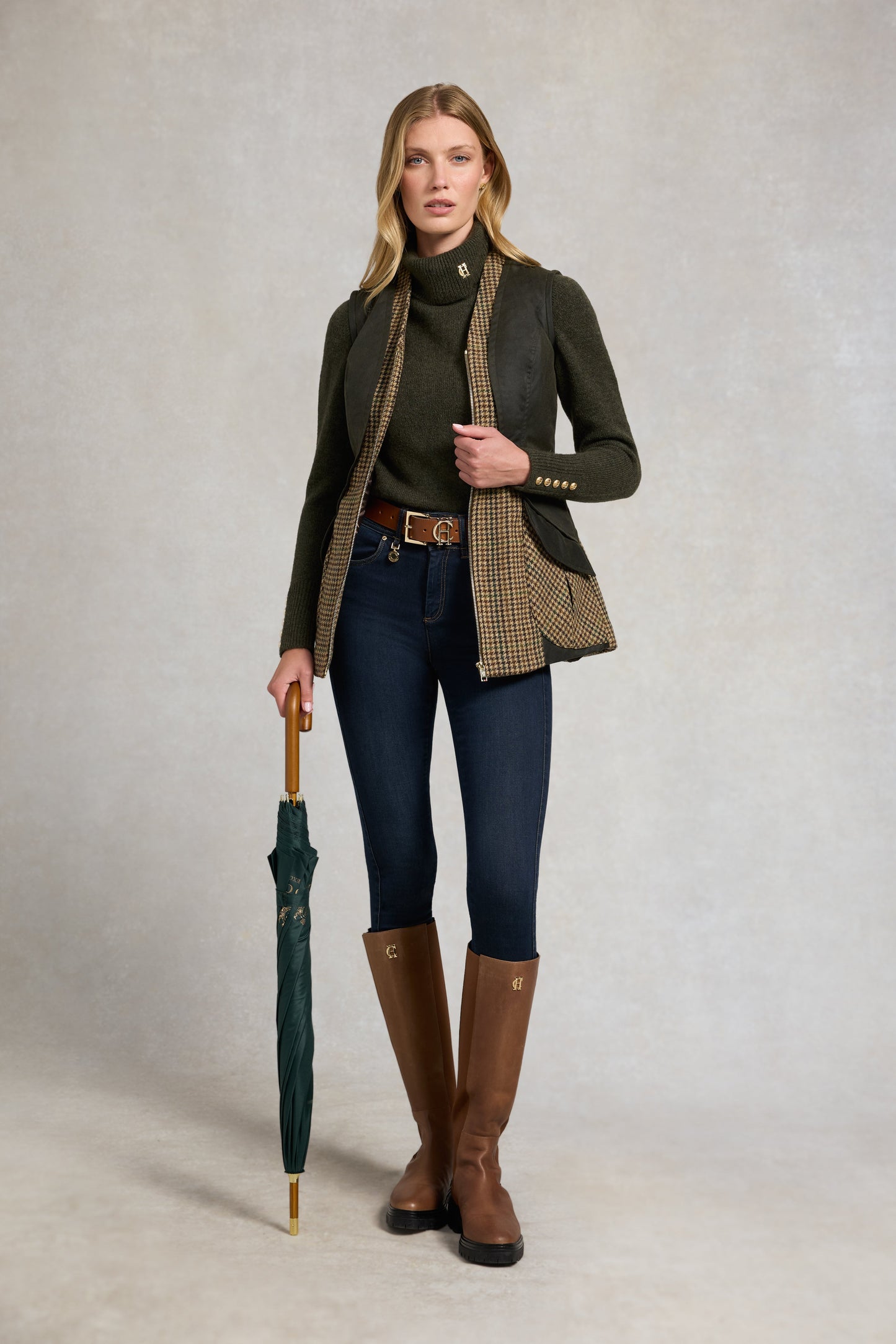 Field Vest (Hailes Green Tweed)