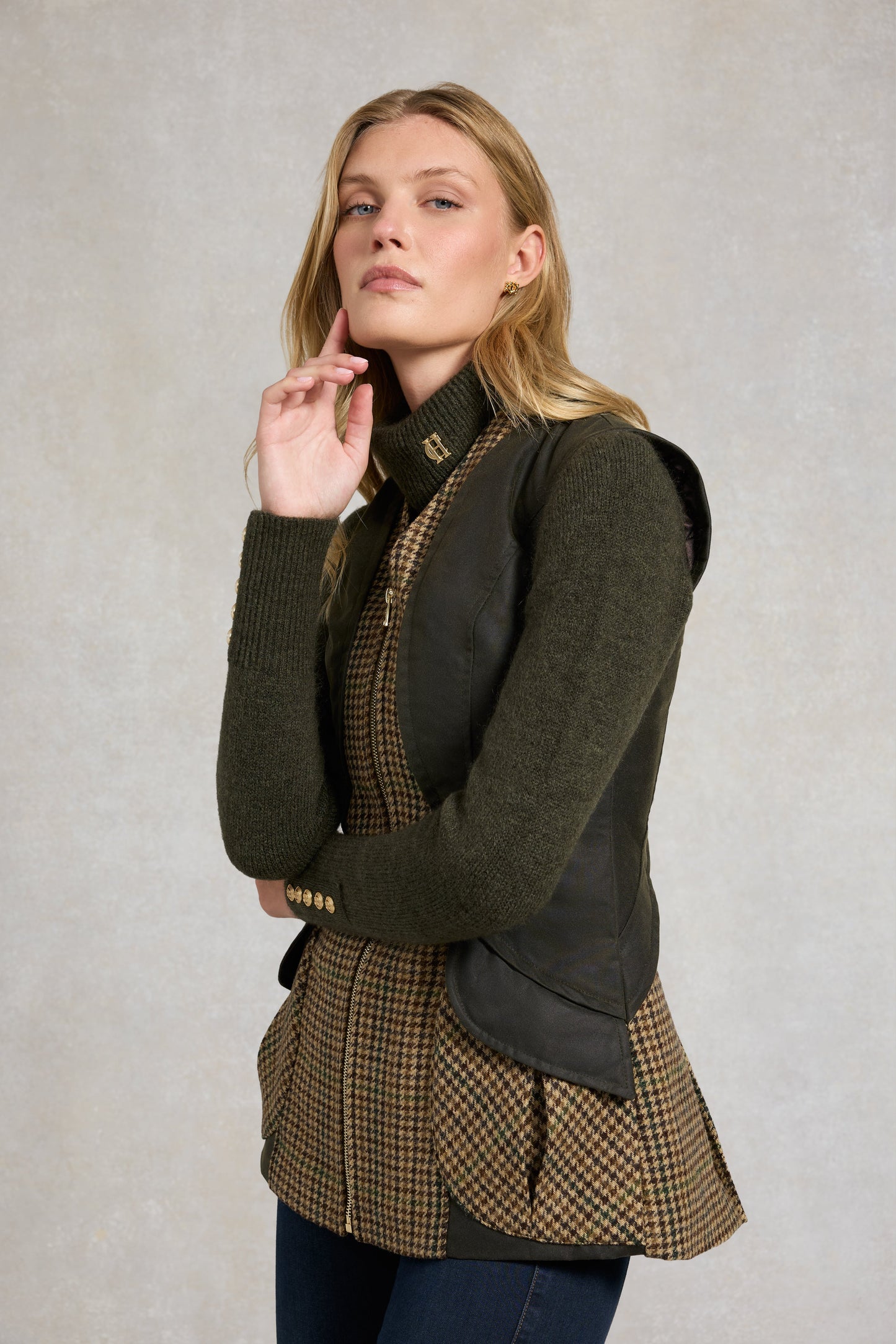 Field Vest (Hailes Green Tweed)