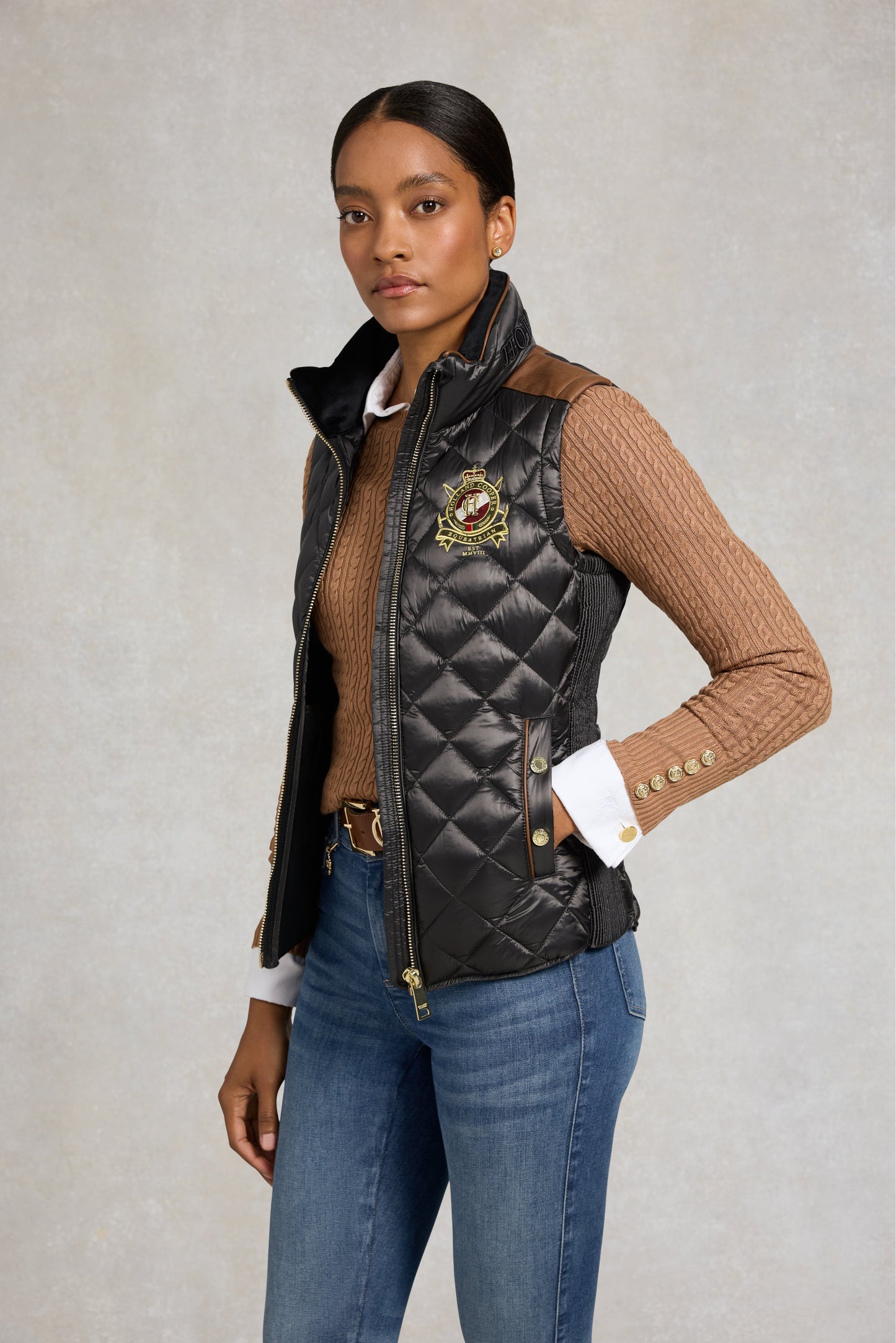 Diamond Quilt Classic Gilet (Khaki)