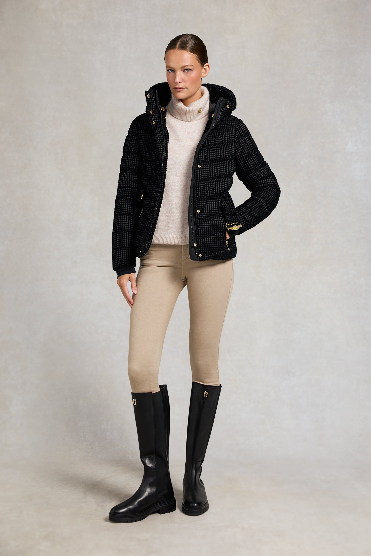 Arosa Jacket (Black Mini Flock)