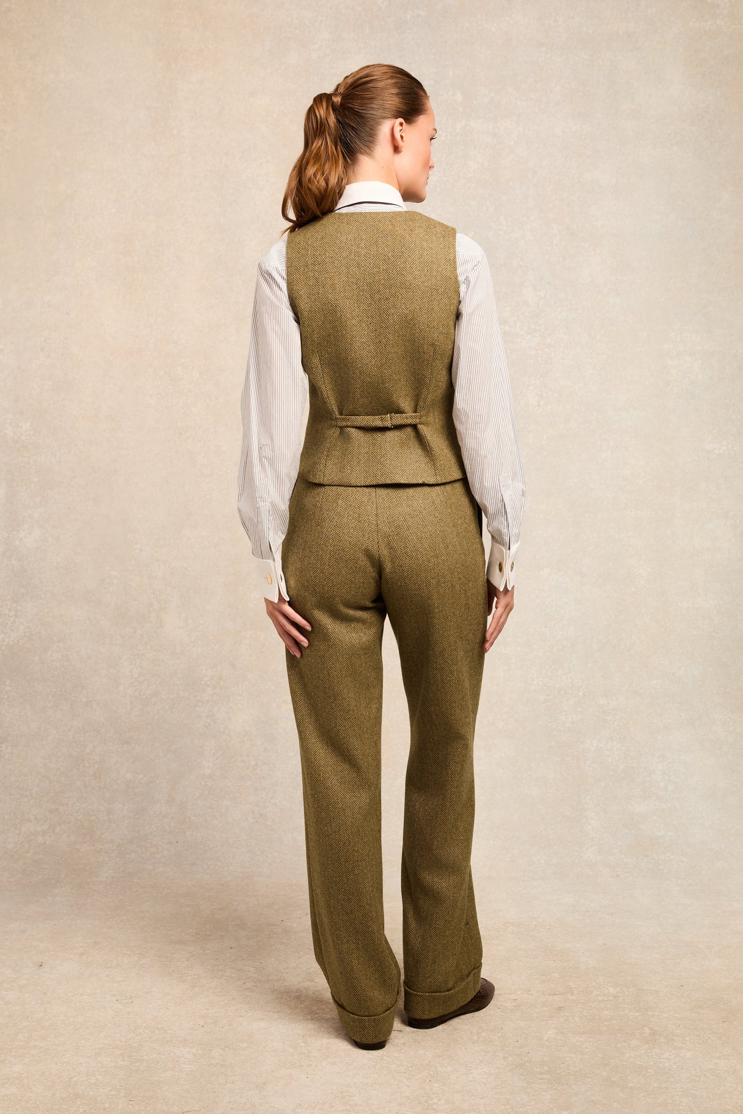 Kensington Waistcoat (Moss Herringbone)