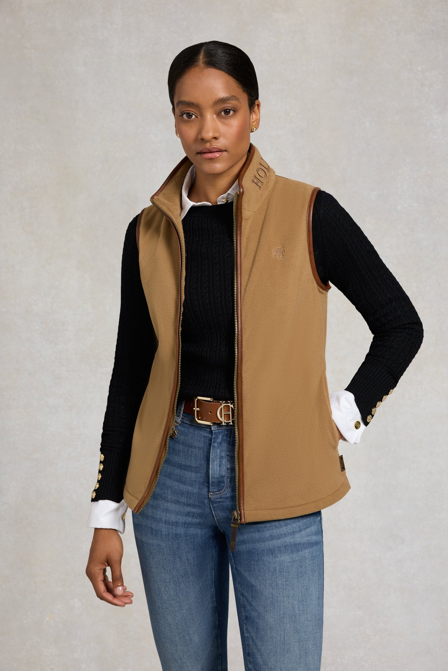 Country Fleece Gilet (Coffee)