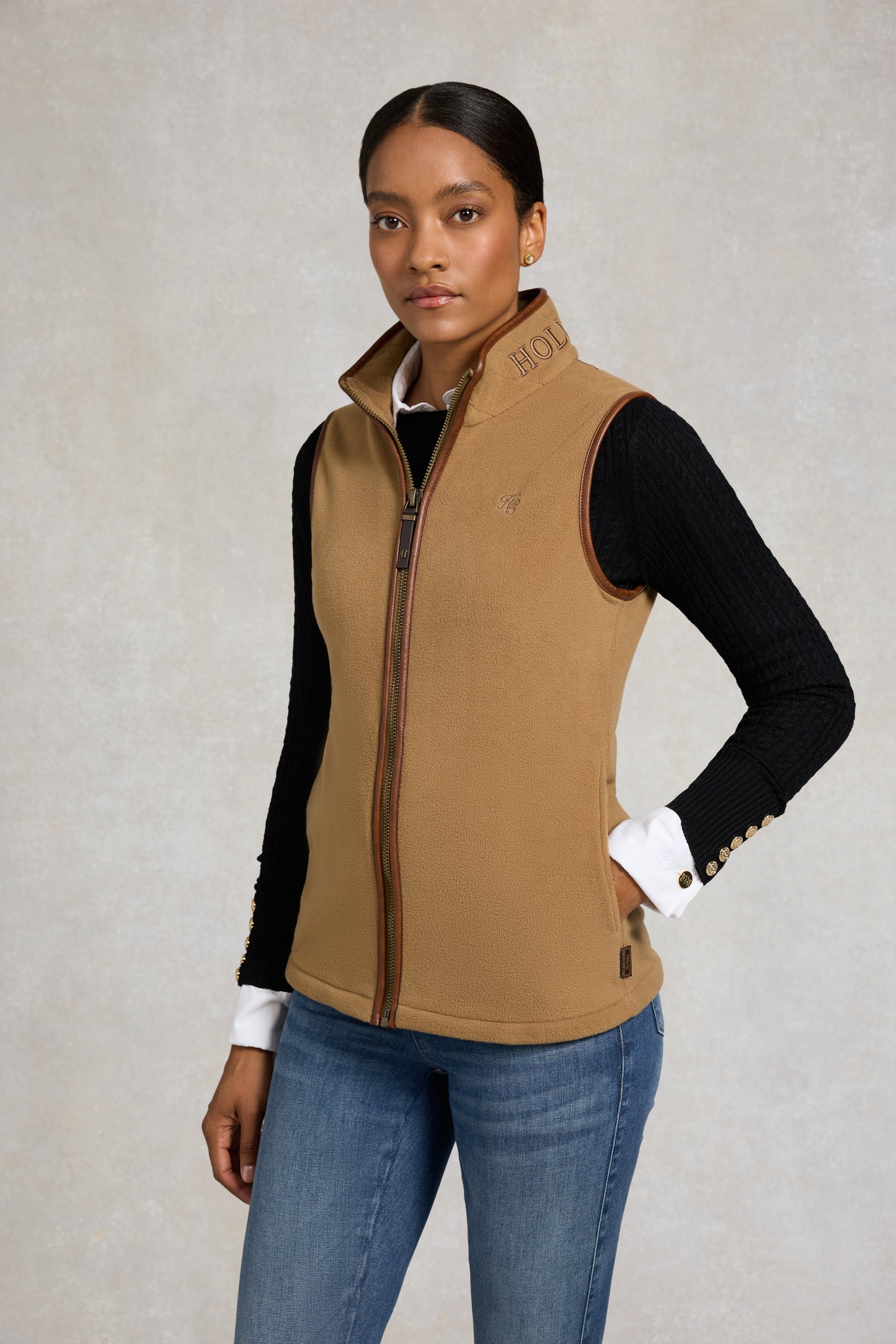Country Fleece Gilet (Coffee)